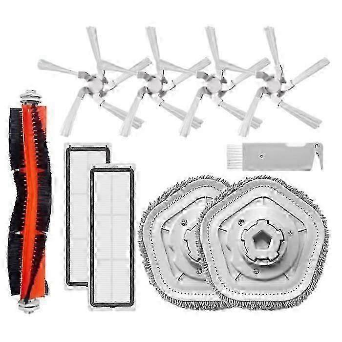 Replacement Parts for Bot W10 & W10 Pro - Main Side Brush, HEPA Filter & Mop Cloth Set - Essential Vacuum Accessories