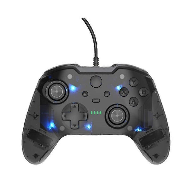 For Microsoft XBOX One / PC XO300 RGB Luminous Wired Gamepad XO300(Translucent Black)
