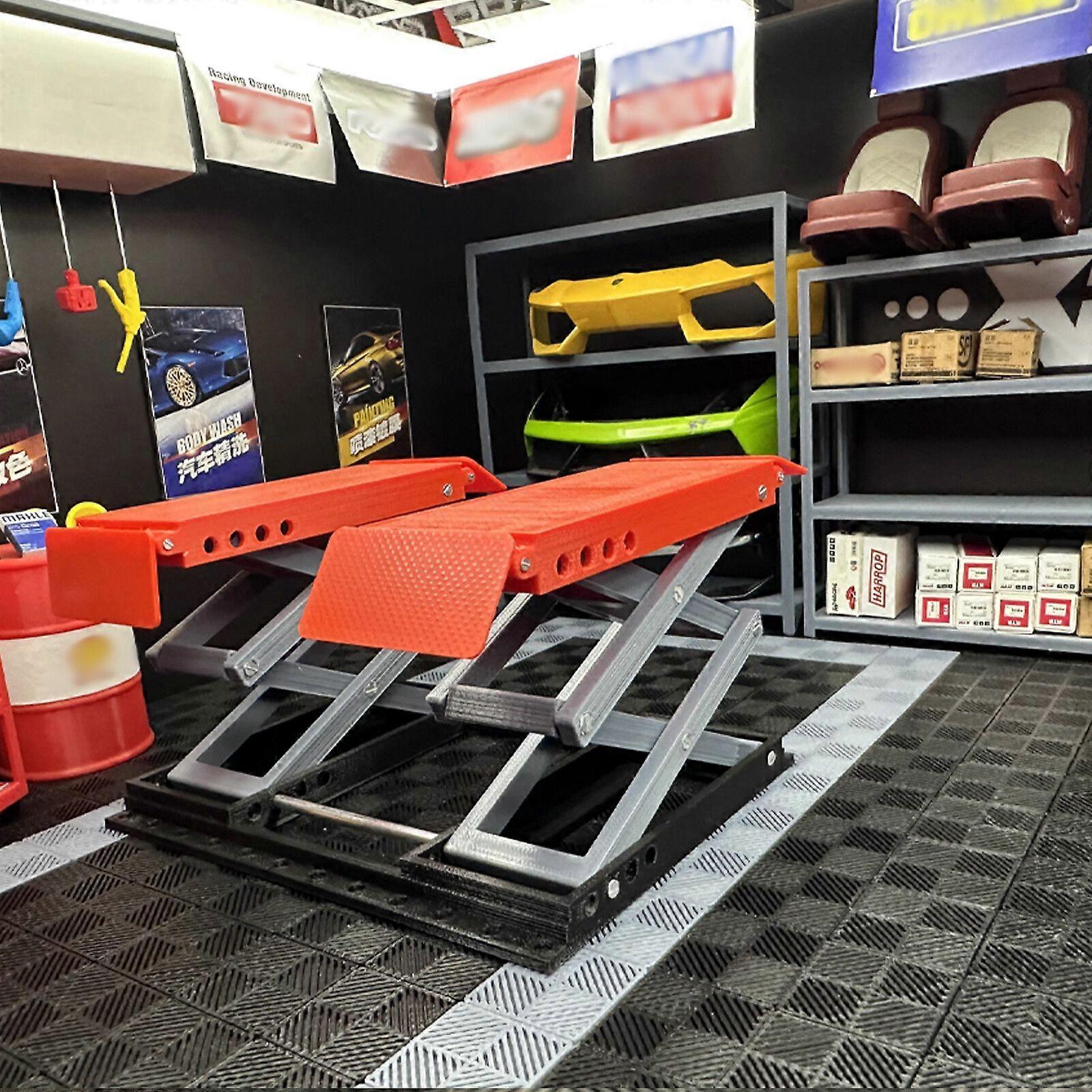 1/18 Garage Szenerie Requisiten Modell Klein Scherenheber Parkrahmenheber ModeAa