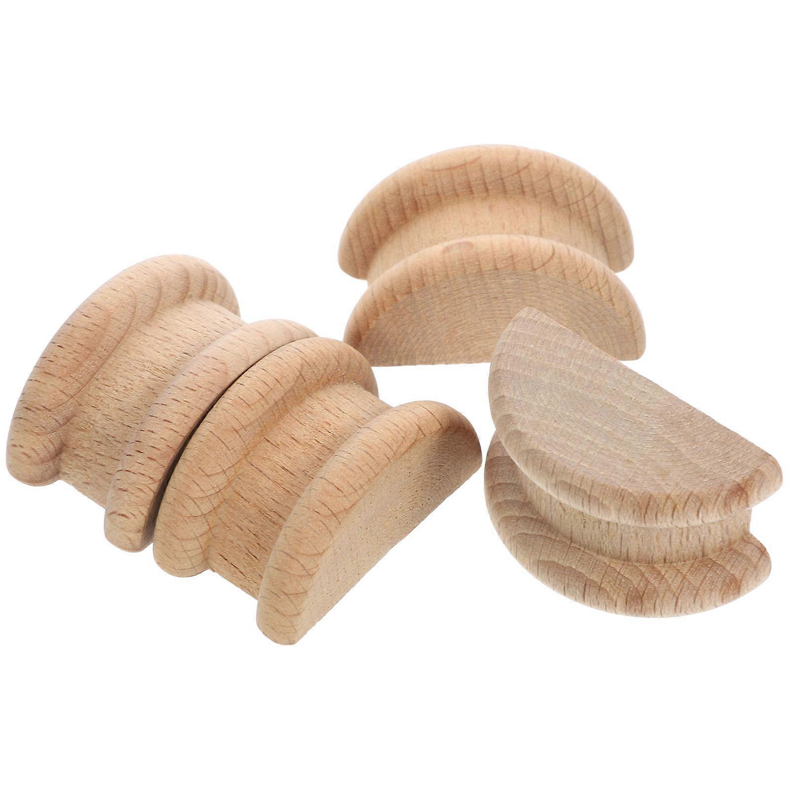 Khaki Wood Applique Decorative Accent for Easy Installation on Walls Doors and Ceilings 4pcs