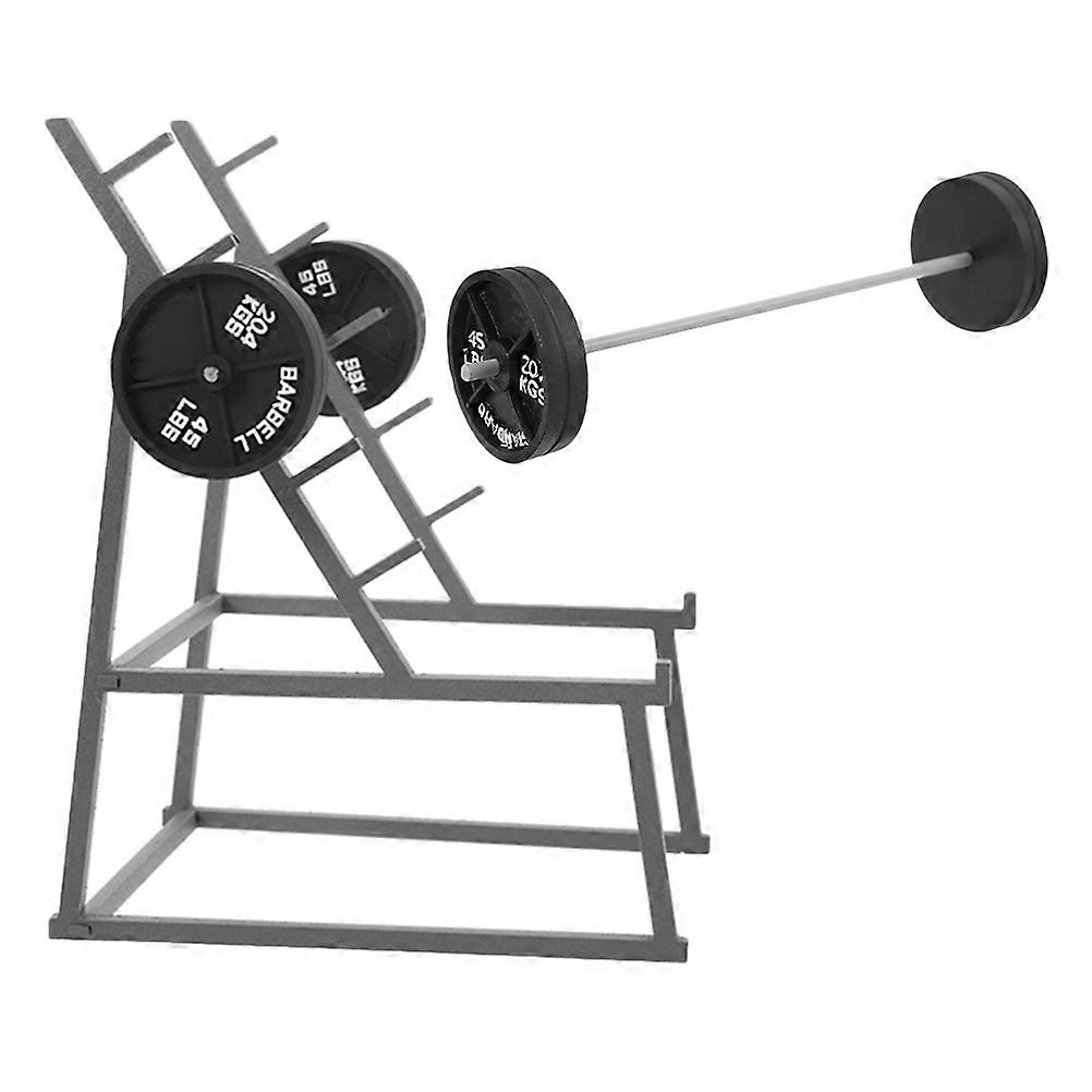 Mini Barbell Set for Dollhouse Fitness Decor – Sturdy Handcrafted Miniature Gym Equipment for House Display and Exercise Scenes