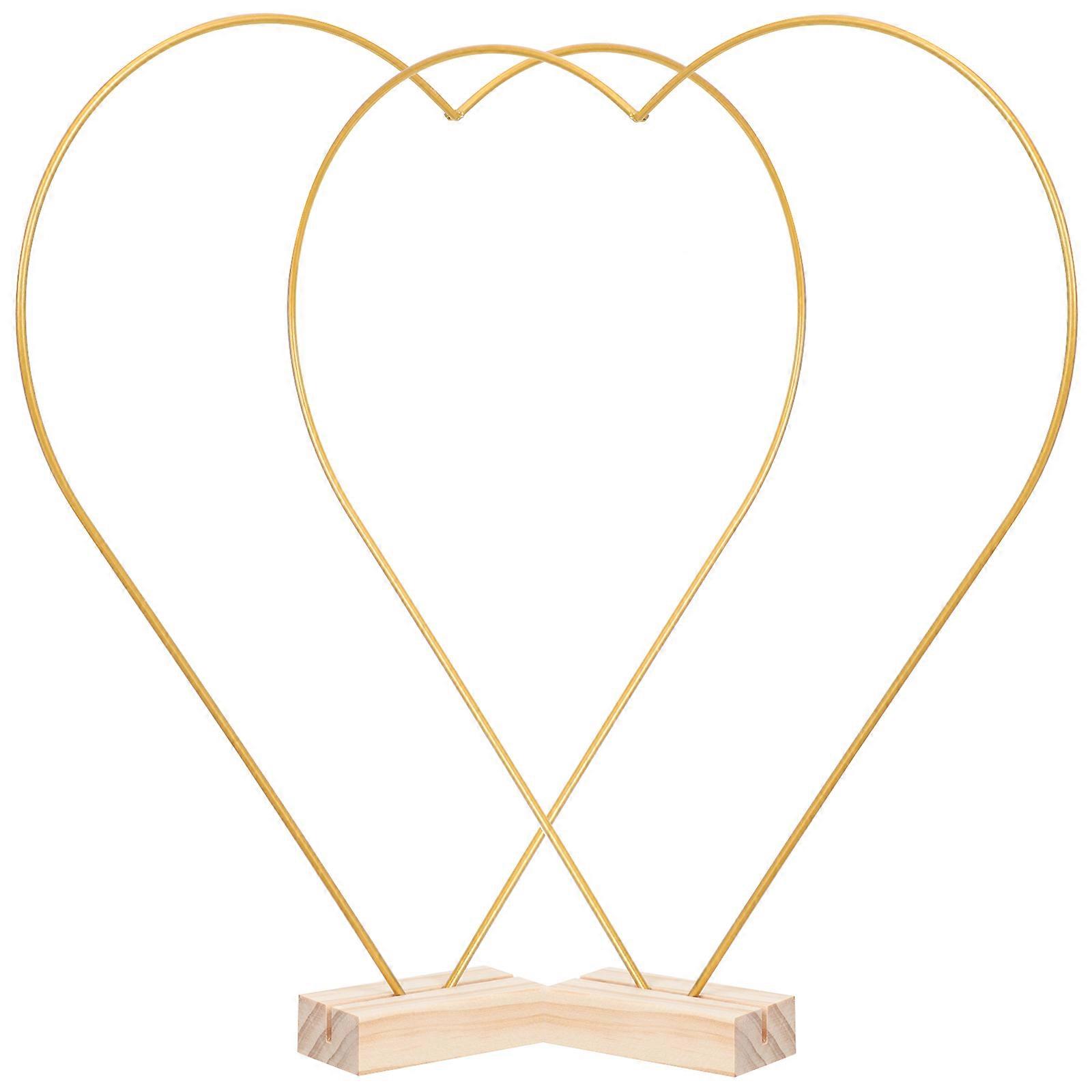 Heart Wire Wreath Frame Multi-Function Metal Hoops for 1Set Decoration