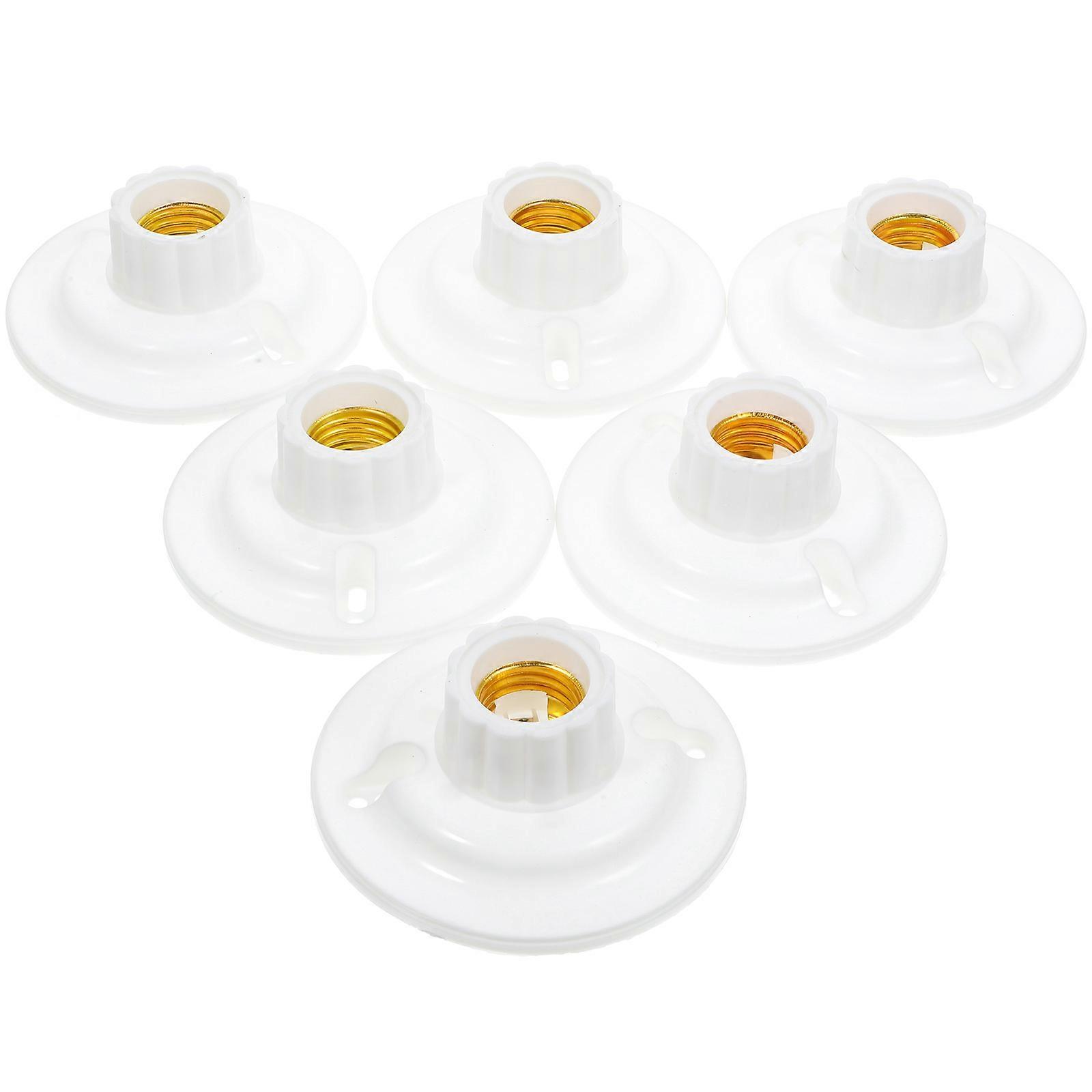 Screw Light Bulb Socket Holder for Home White Plastic 12pcs Safe Durable Efficient Practical
