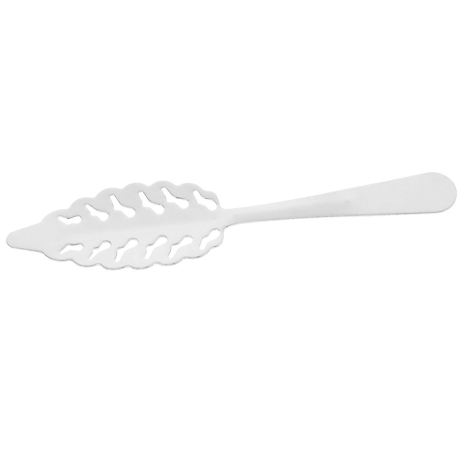 Stainless Steel Absinthe Spoon with Sugar Cube Strainer, Hollow Out Design for Efficient Filtering, Elegant Bar Accessory for Home Use