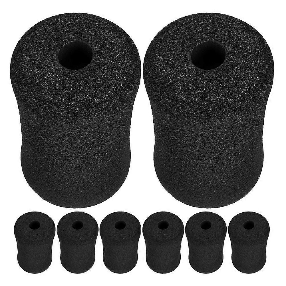 Ab Machine Sponge Roller Leg Extension Machine Covers Comfortable Cushioning Black 13.50X7.50X7.50cm 8Set