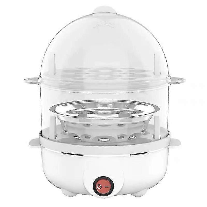 2025 Electric Egg Cooker Double-Layer Multi-Function Egg Cooker Corn Milk Quick Breakfast Egg Steamer Easy Install Easy to Use EU Plug