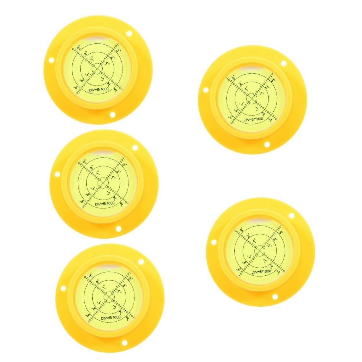 5-Pack Bubble Level Water Level with Base Portable Measuring Tool for Precise Camera Tripod and RV Leveling