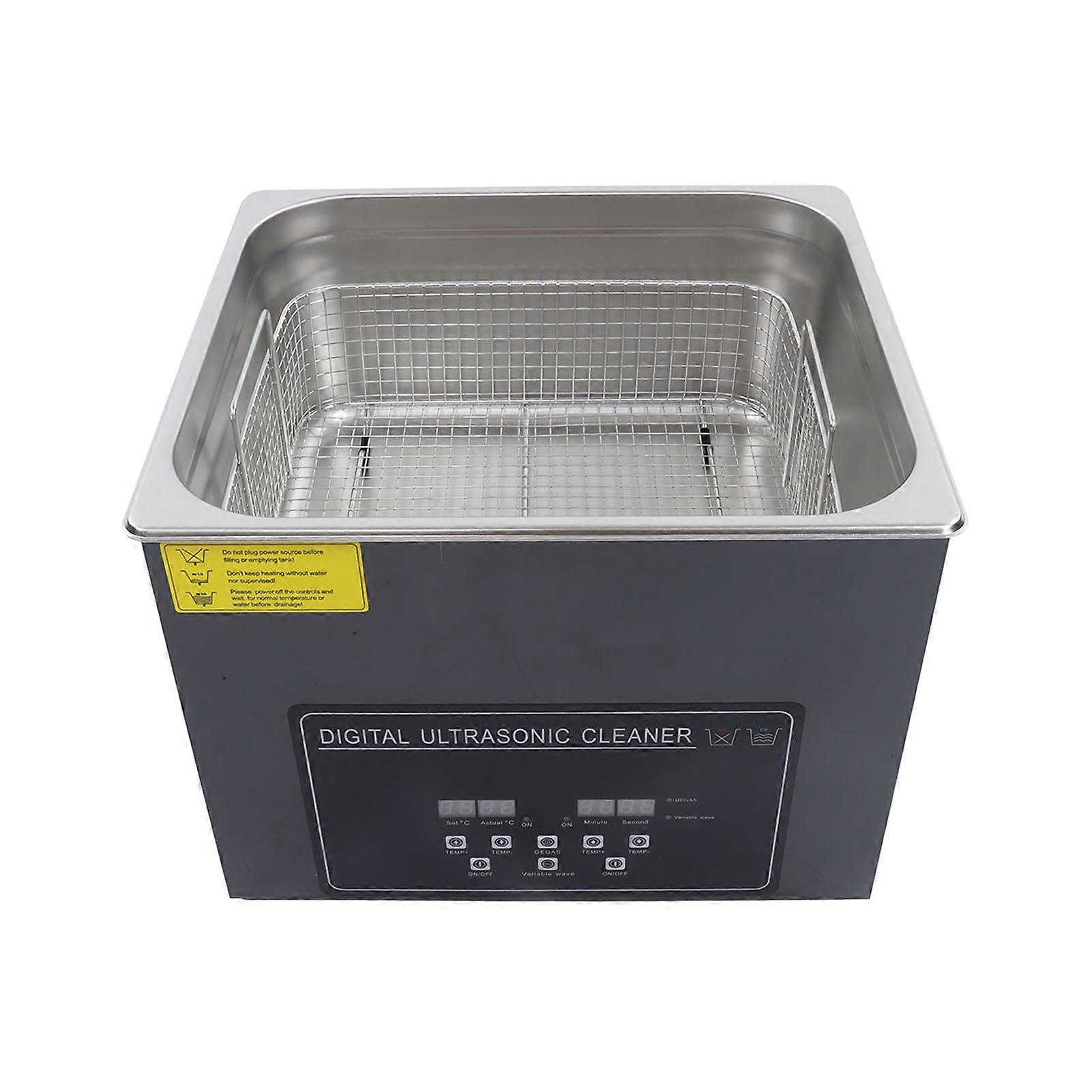 15L Degassing Ultrasonic Cleaner Timer Cleaning Machine for Hardware Circuit Board YM‑615AEU Plug 220V 