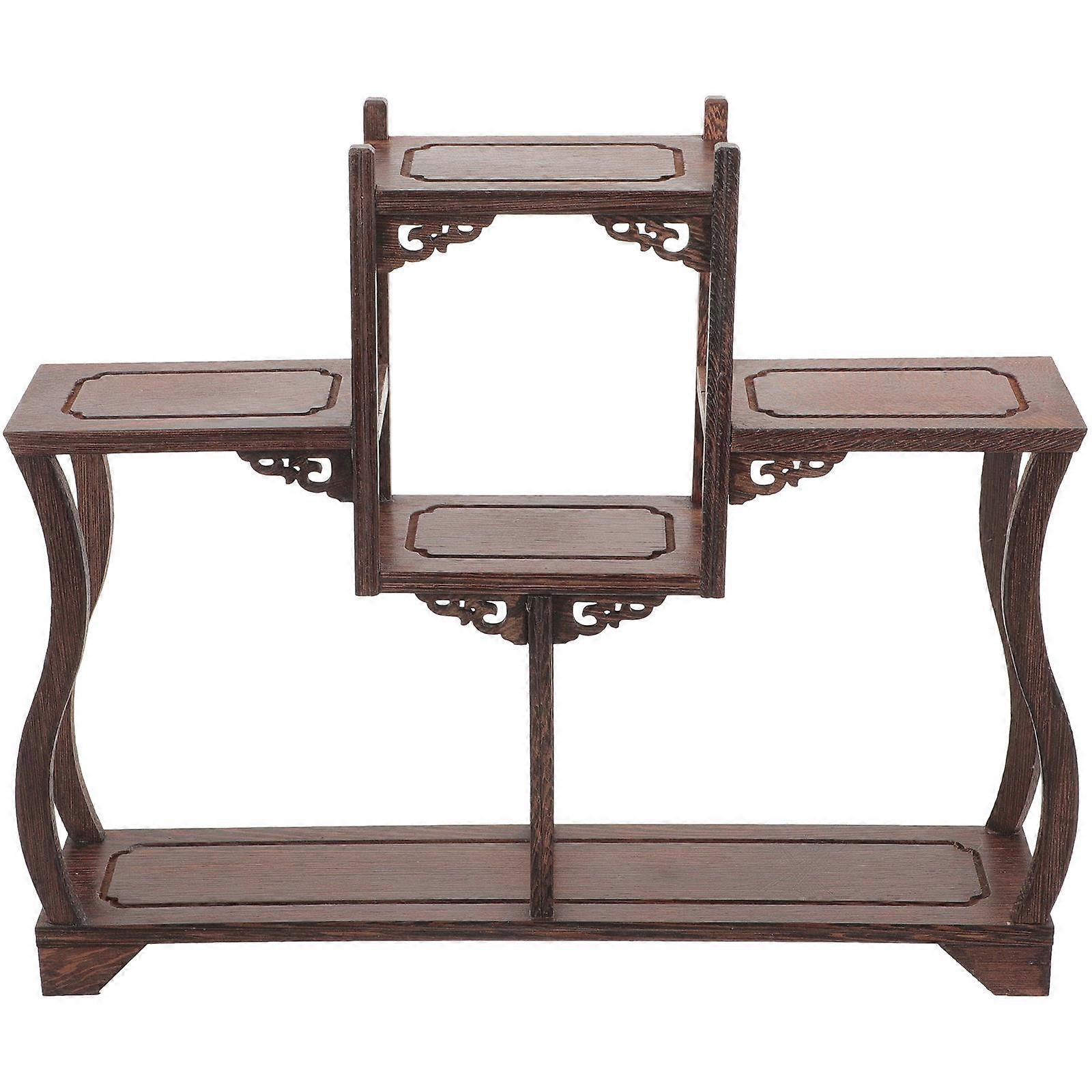 Unique Multi-Functional Display Riser Stand For Home Owners 34x32cm Wood Base 1Pcs