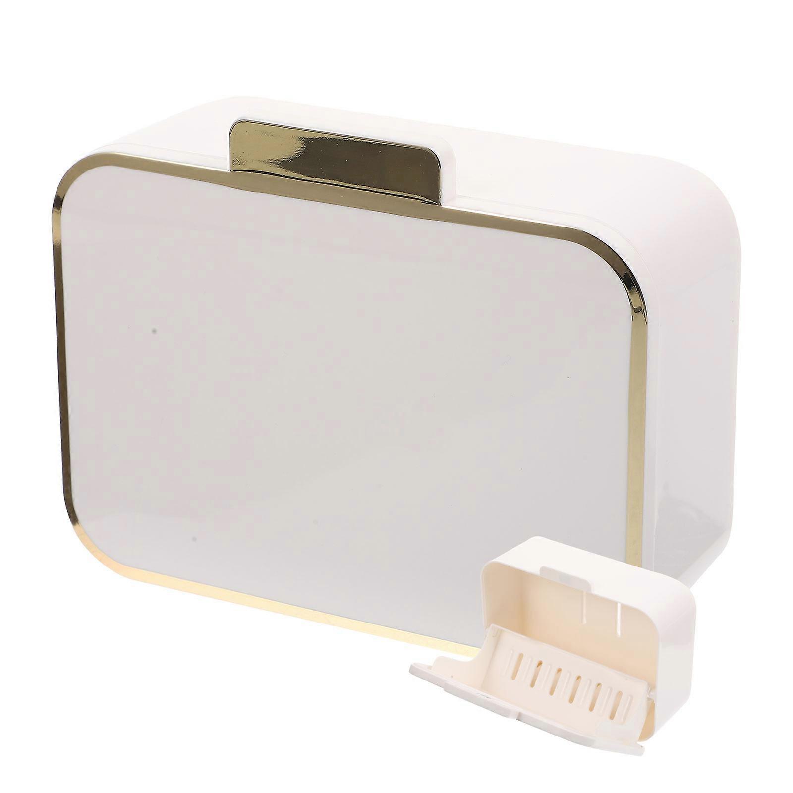 Bathroom Soap Drain Box Reusable Soap Storage Container For Home Use 5.7X4.5X2.4in ABS 1Set