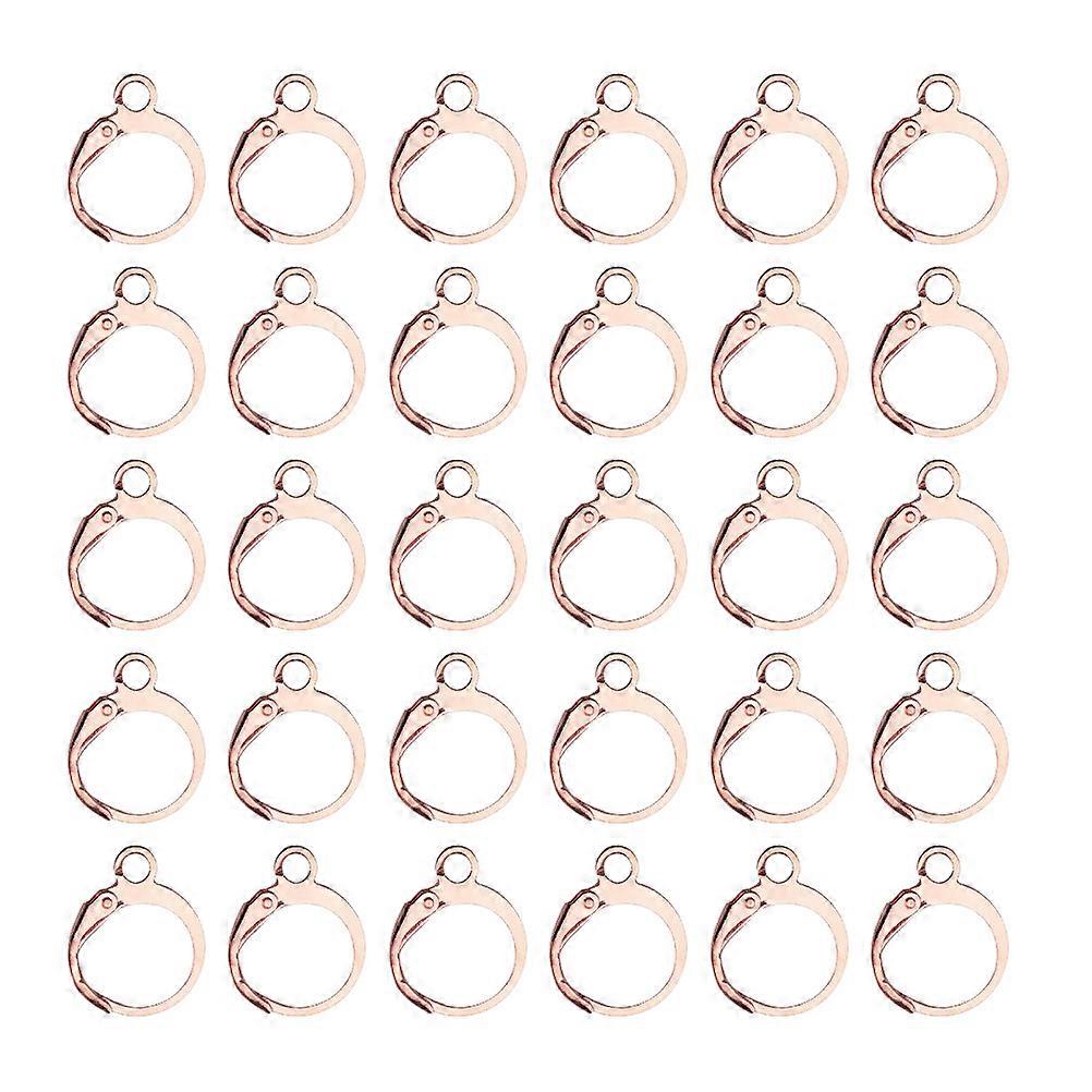 DIY Earring Making Round Lever Earring Hooks 100Pcs Rose Gold Material