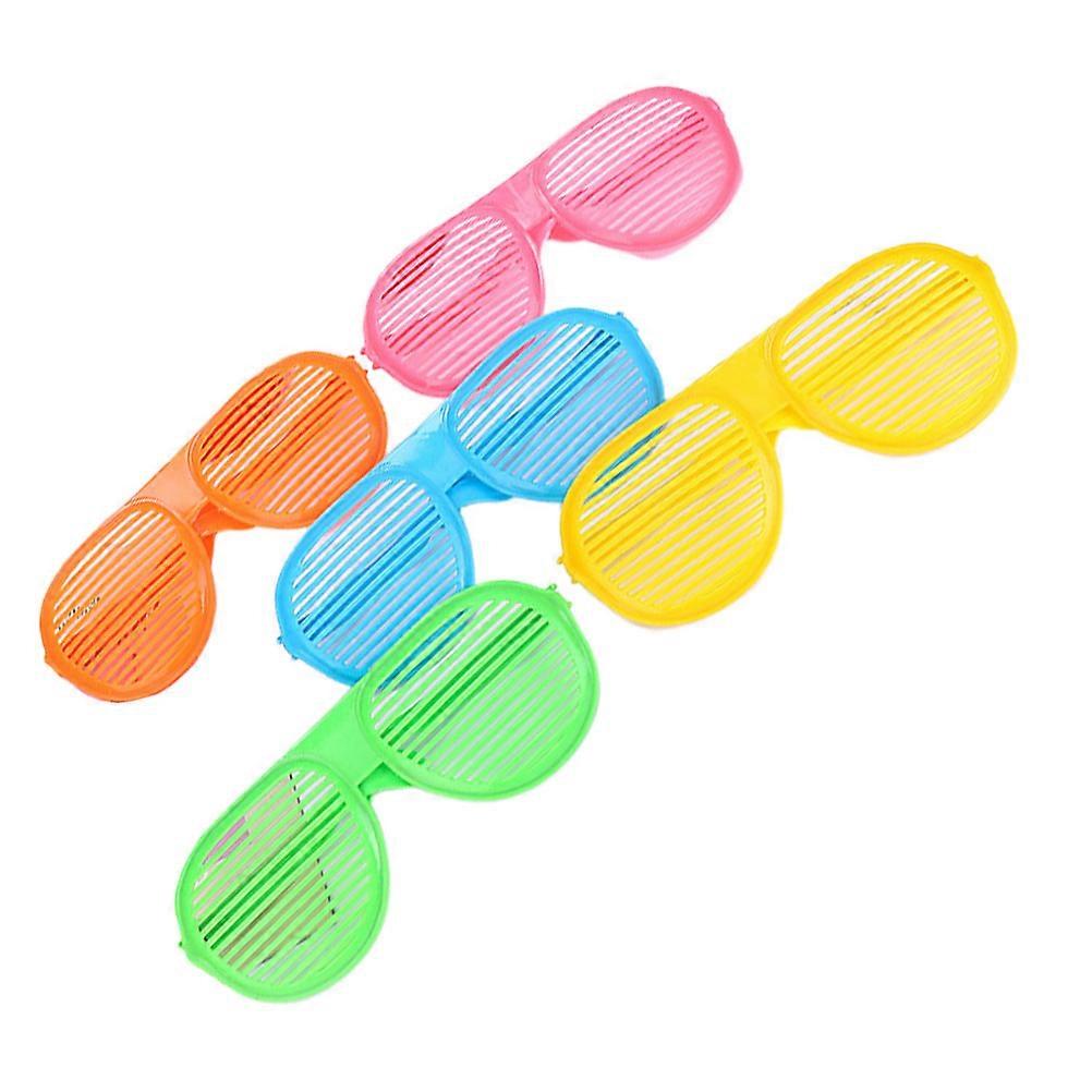 Plastic Oversized Shutter Eyeglasses Party Eyewear for Decoration 5Pcs