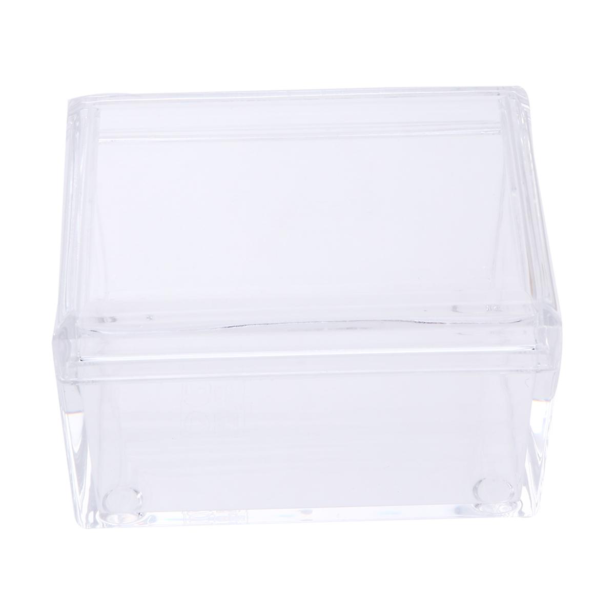 Transparent Plastic Storage Box for Tea Bags with Cover Great for Desktop Organization and Tidy Use 4.3 inches