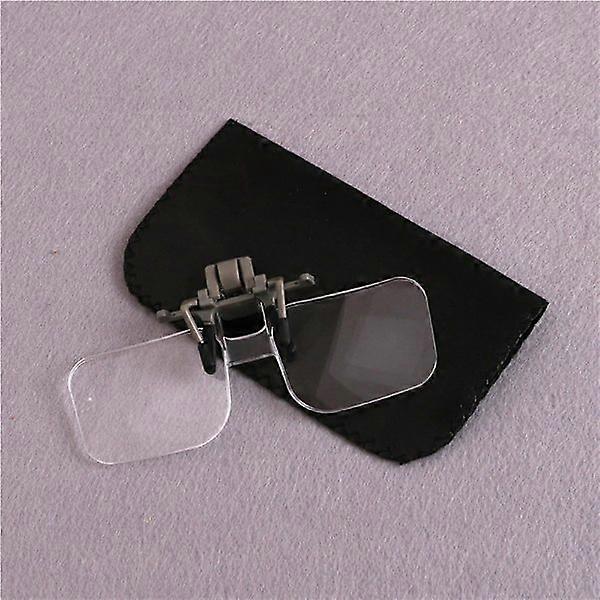 Magnifying Glass Folding Handfree Clip Clear high-tech Glasses Lens Je 0 0