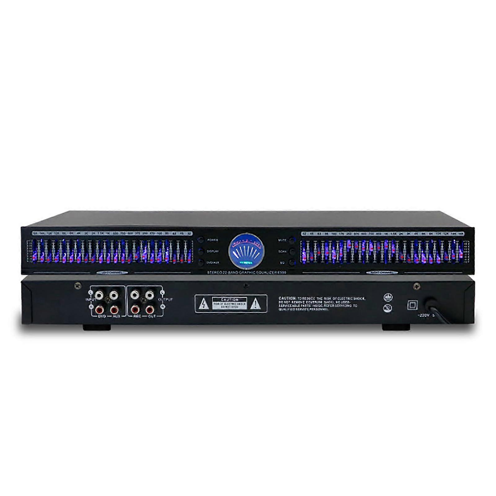 Stereo Graphics Equalizer, 22 Band, 10 Preset Effects, Noise Reduction