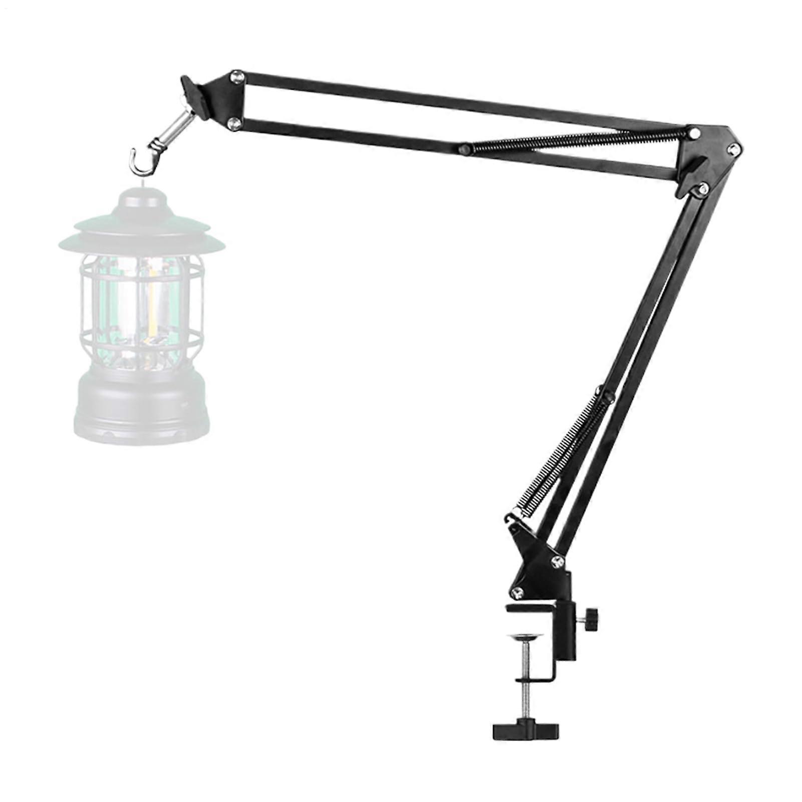 Camping Light Clamp - Adjustable Folding Stand Lantern Holder for Outdoor Adventures, Trekking, and Hiking Use