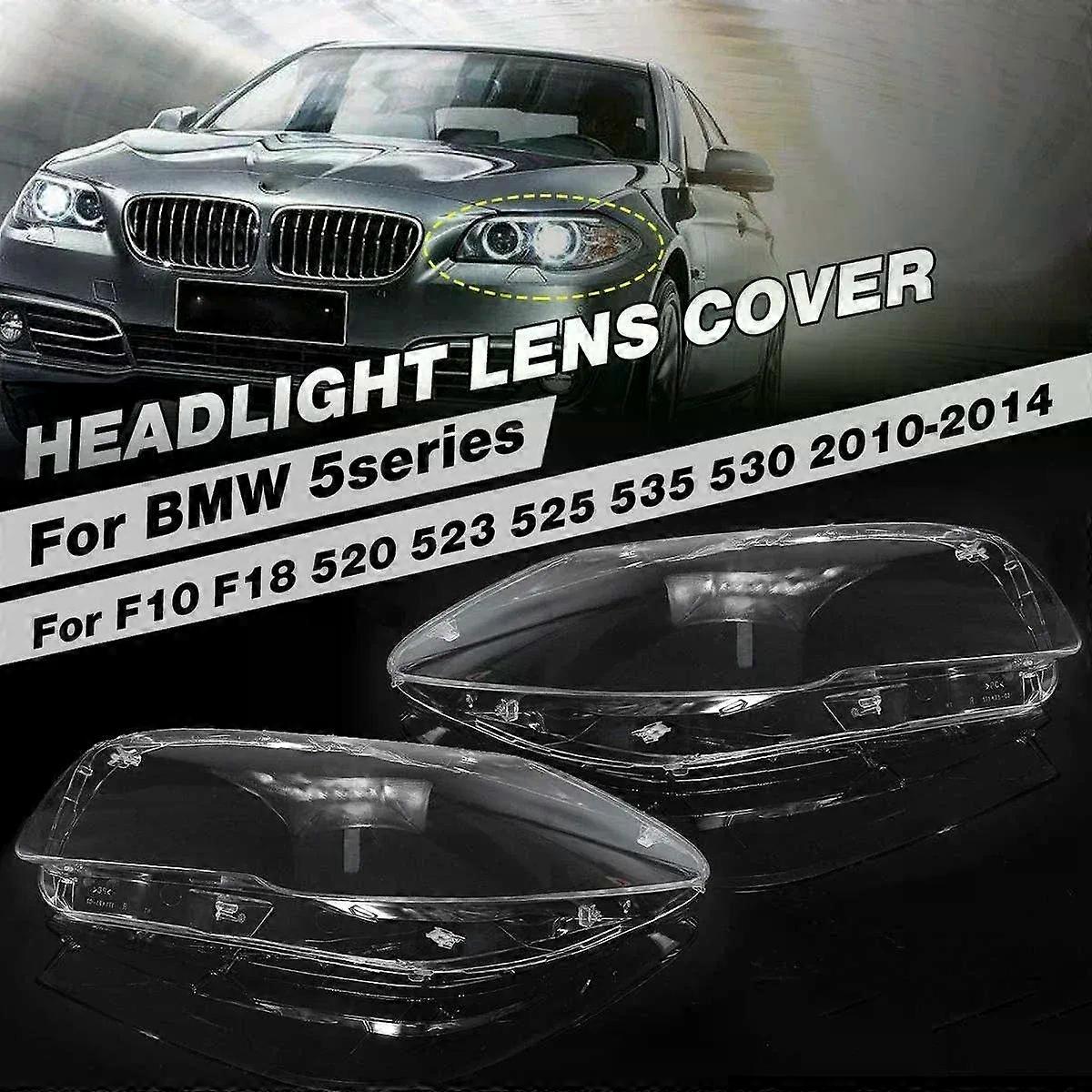 Apply Car Front Headlamp Headlight Lens Cover For BMW 5-series F10 F18 520 523 525 535 530 2010-2017 1Pair Clear Lamp Shell