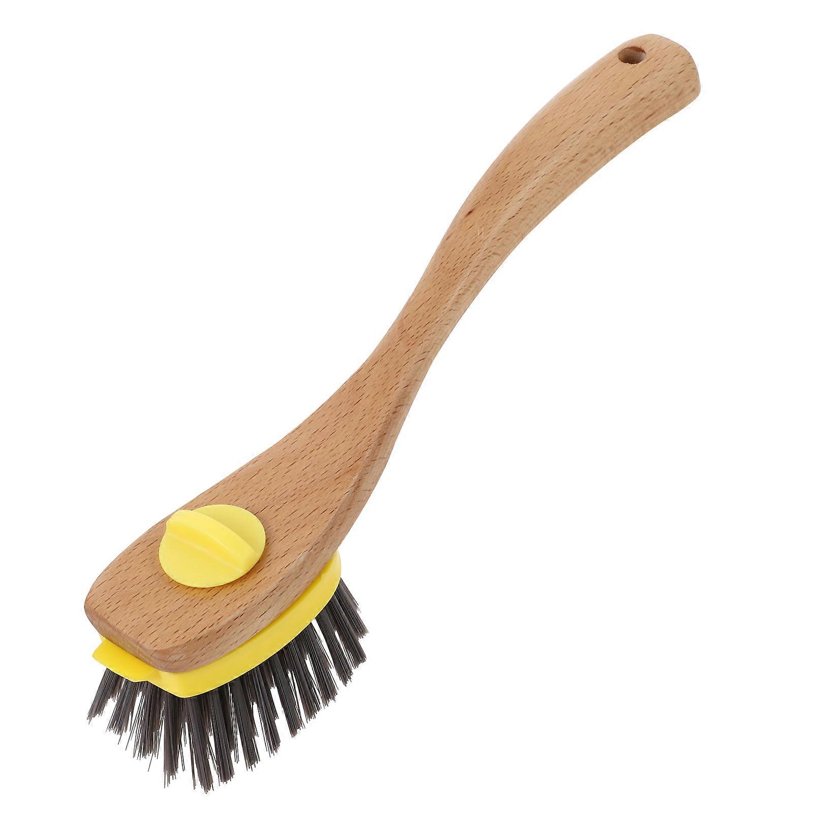 Multi Color Plastic Kitchen Cleaning Brush with Long Ergonomic Handle for Pots and Dishes 1Pc