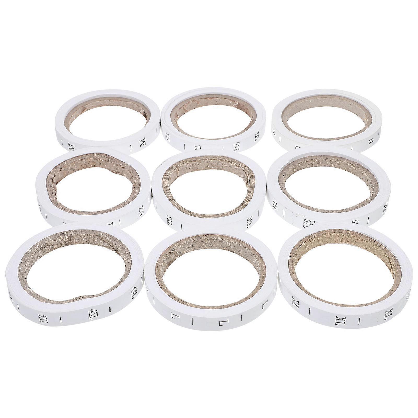 Sew On Tags For Clothes Marking 100x2.5cm Iron-Friendly White Labels 8 Rolls