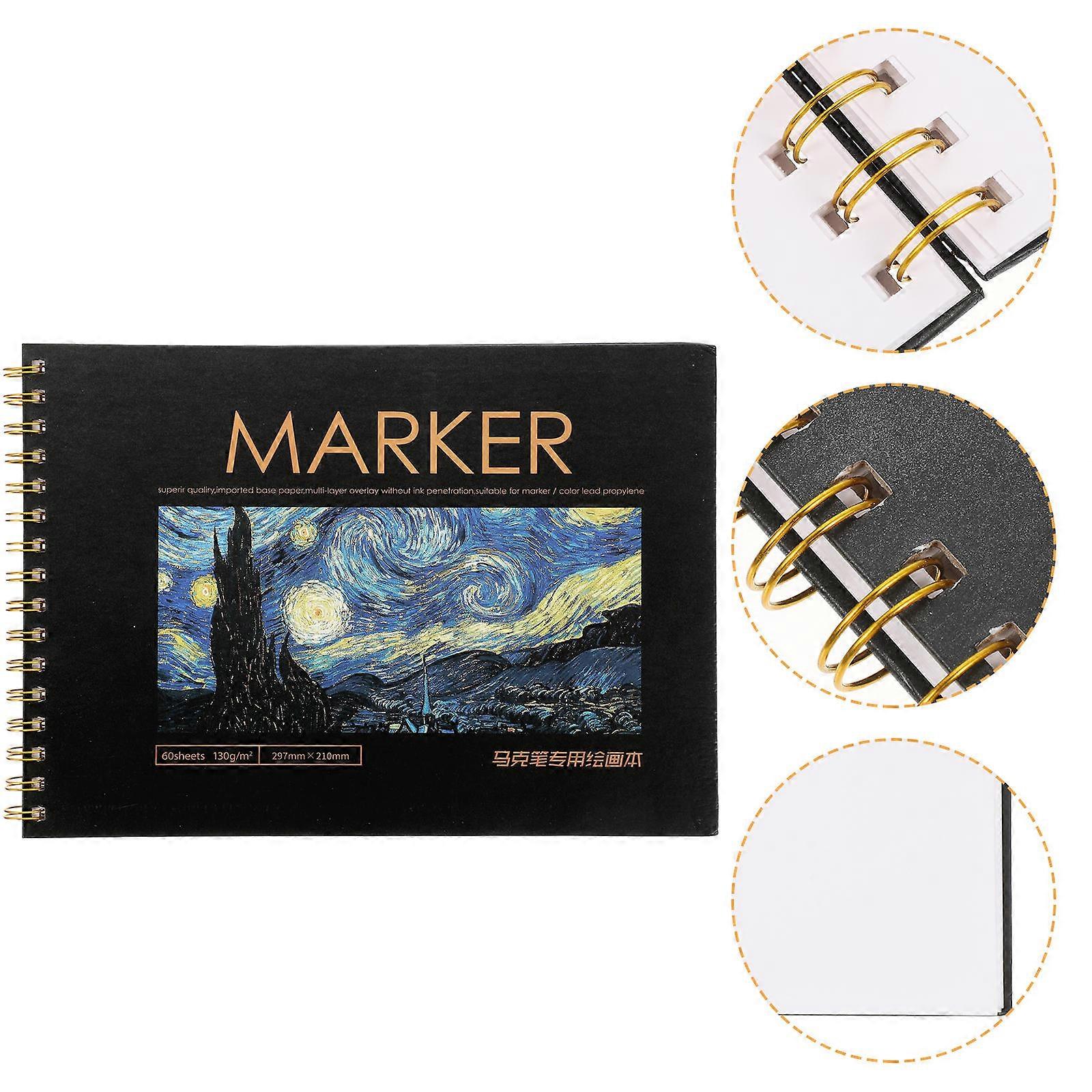 Sketch Notebook For Students And Artists A4 Size Black Drawing Sketching Paper 1Set