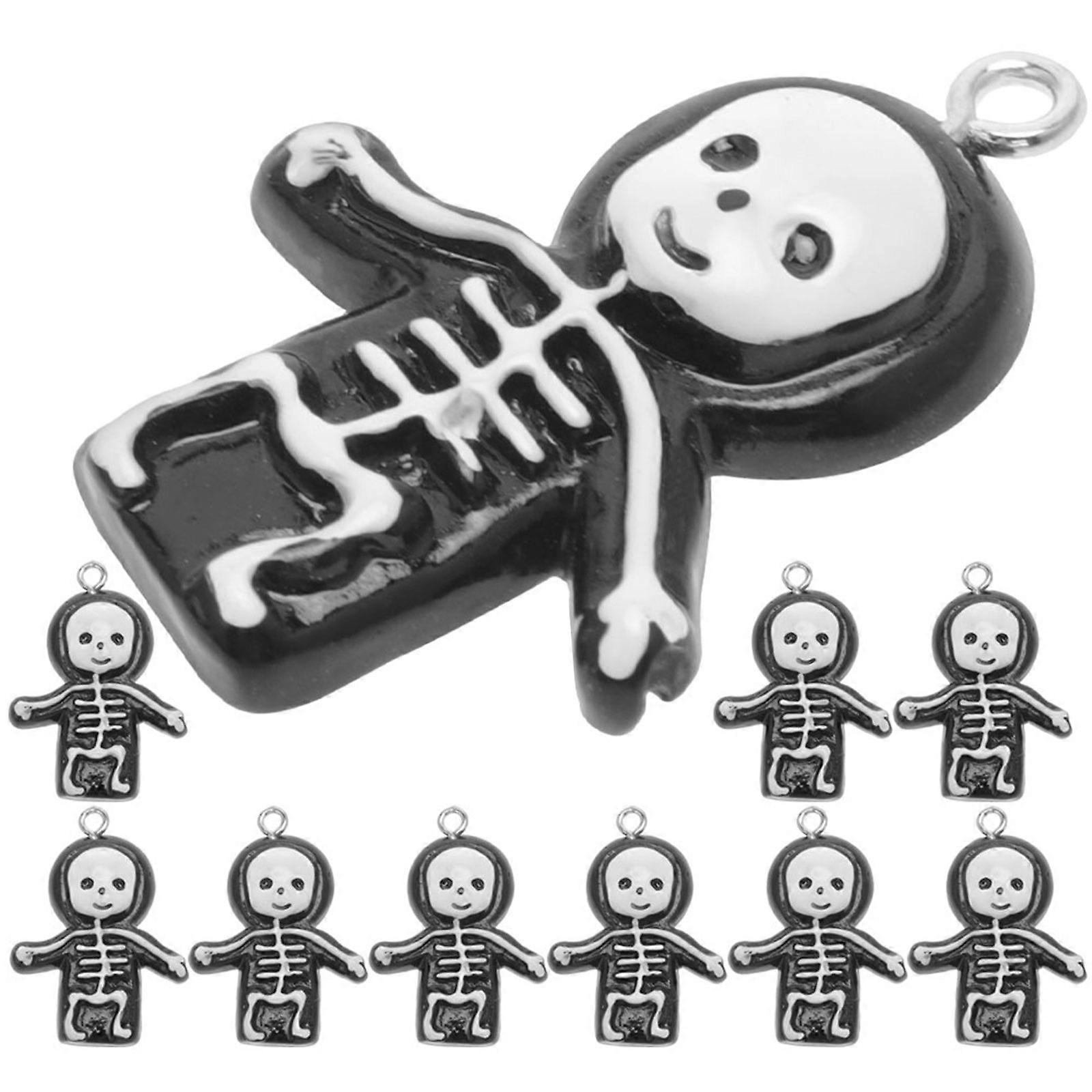 DIY Jewelry Accessories Set 10Pcs Skeleton Pendant for Handmade Craft Projects Suitable for Family and Friends