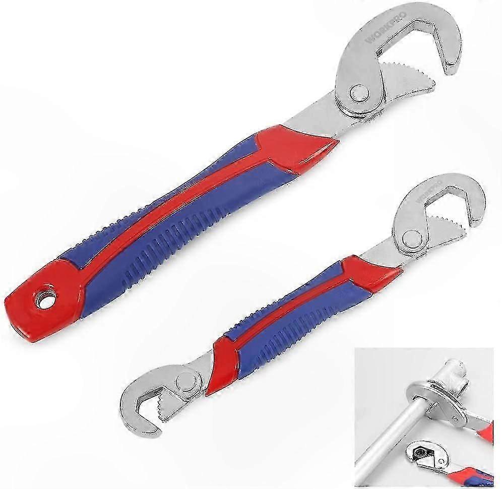 Universal Adjustable Wrench Set, 2-Piece Multi-Function Tool for Nuts and Bolts