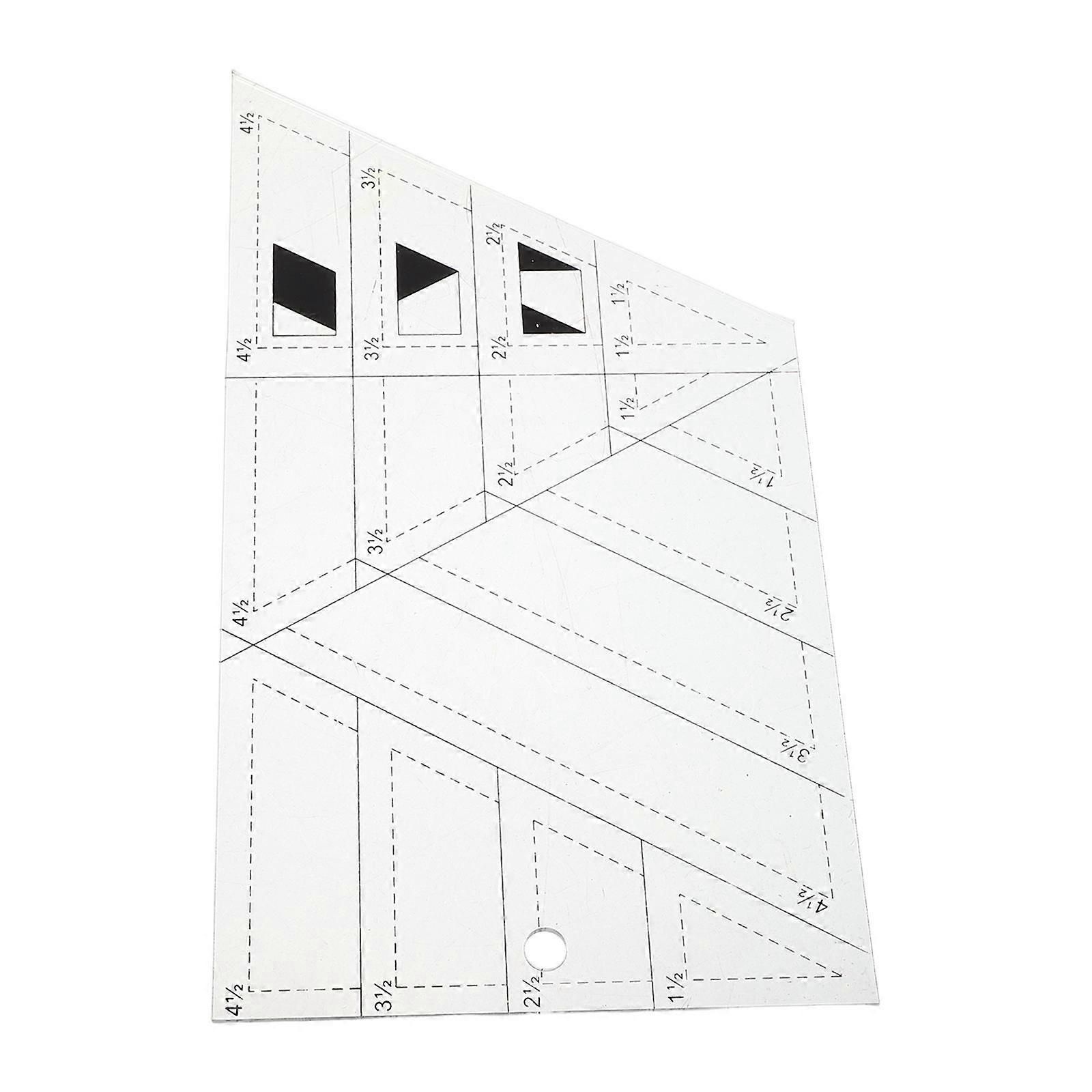 Quilting Template Ruler: Trapezoid Shaped Transparent Tool for Sewing Projects with Clear Printed Lines 1Pcs