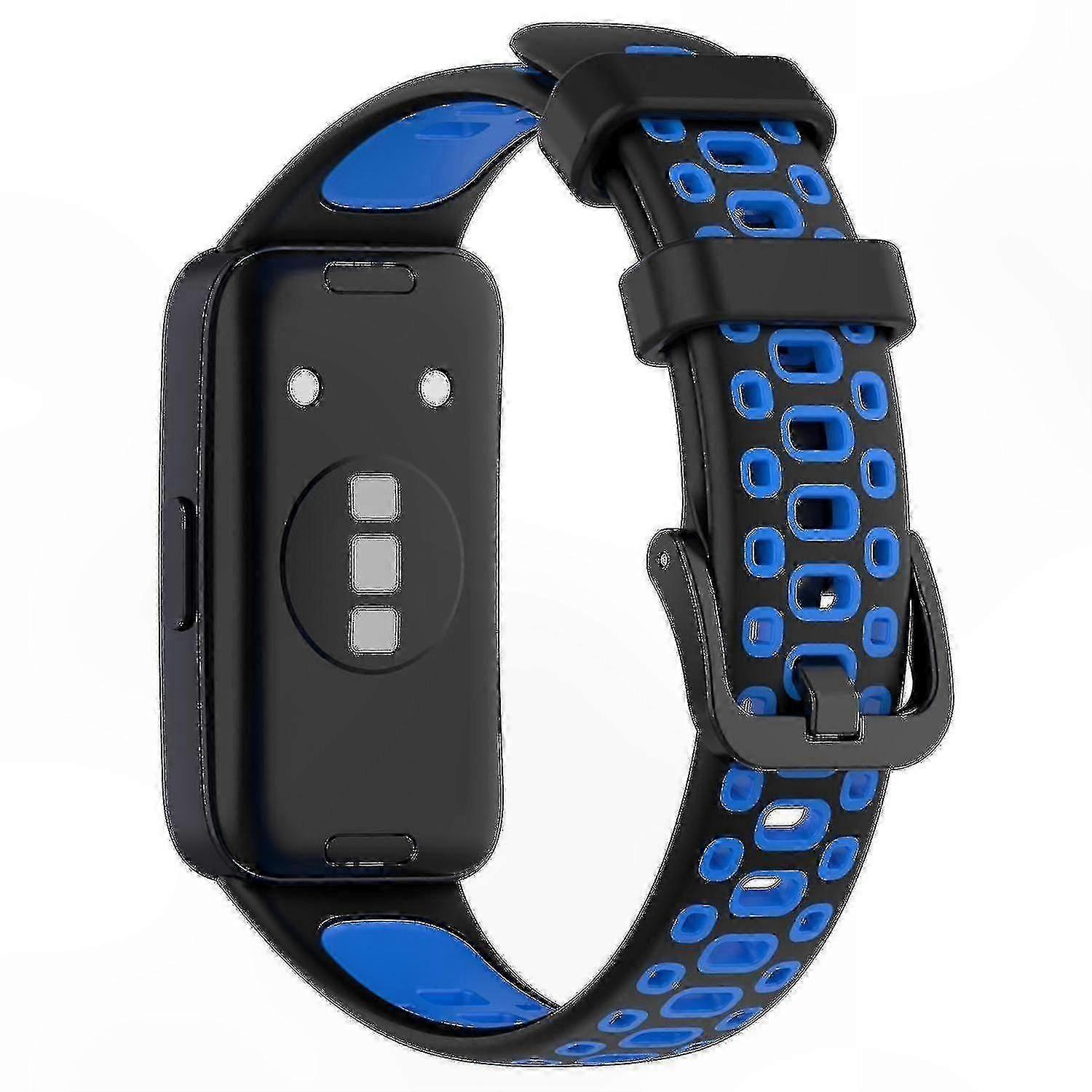 Adjustable Silicone Watch Band for Fitness Trackers, Dual-Color Replacement Strap for Compatible Devices