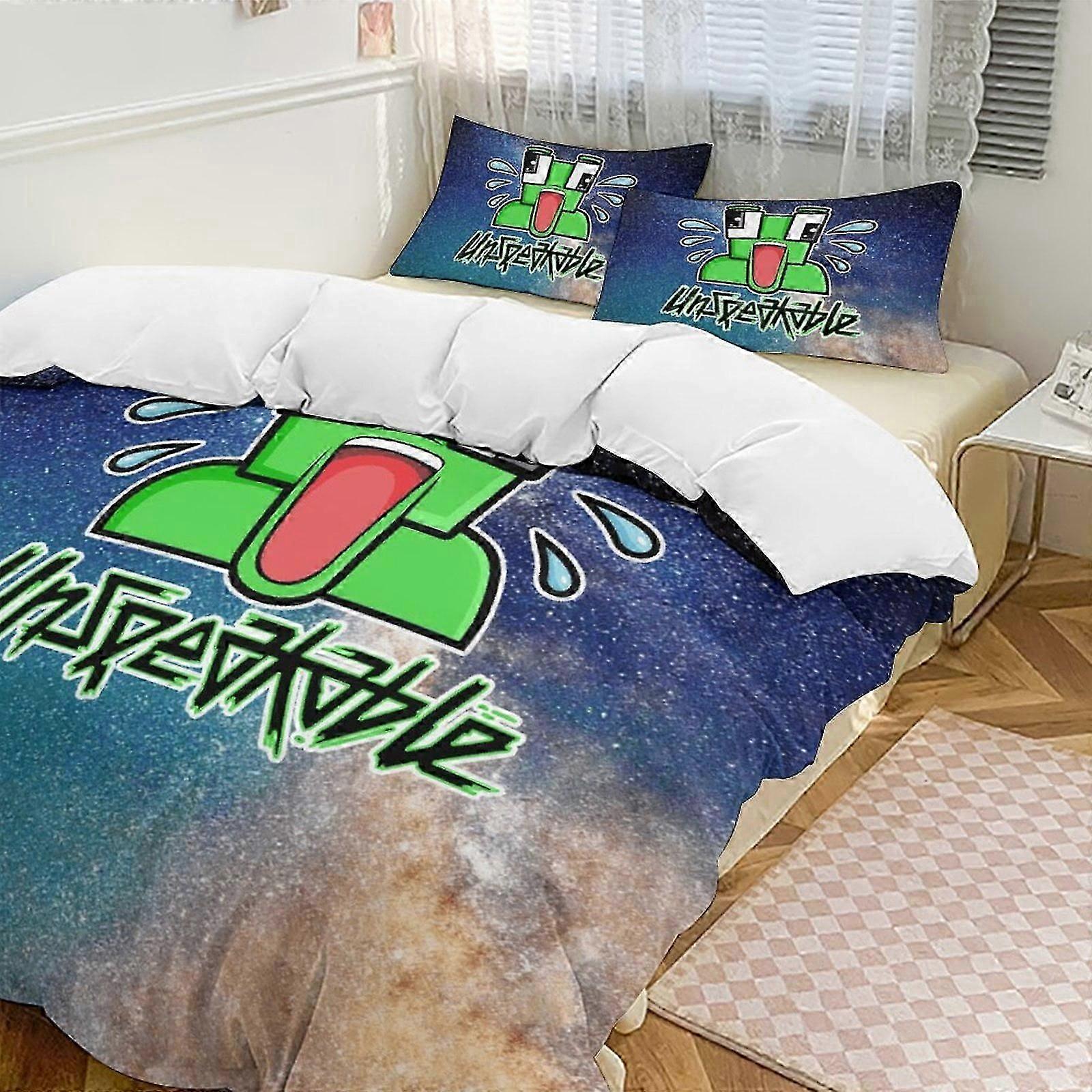 v7261 Lençóis Roupa de cama Galaxy Unspeakable Comforter Set Soft 3 Pcs Twin Bedding Sets Engrossar para todas as estações, 1 Edredom 2 Pillow Shams Lençol