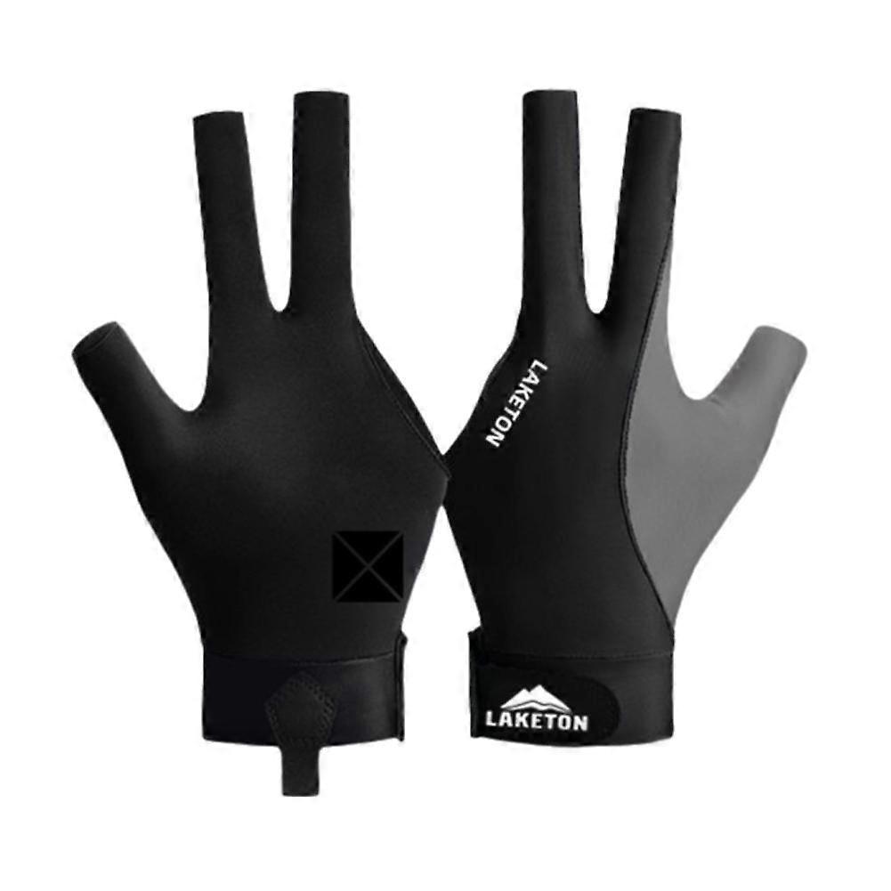 Luvas de bilhar profissionais com alça de pulso ajustável antiderrapante e design respirável com dedos abertos para maior aderência e conforto.