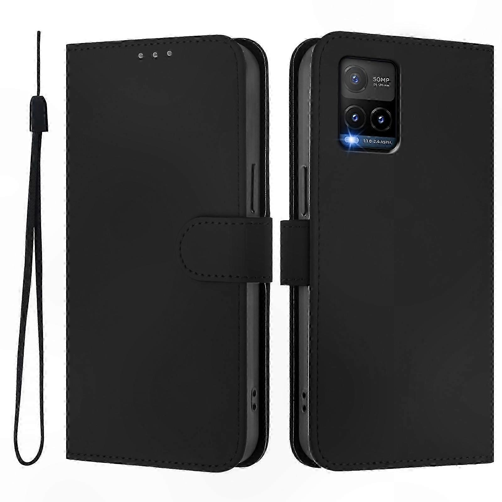Solid Color PU Phone Case for Vivo Y33S 4G Global and Y21 2021 Models