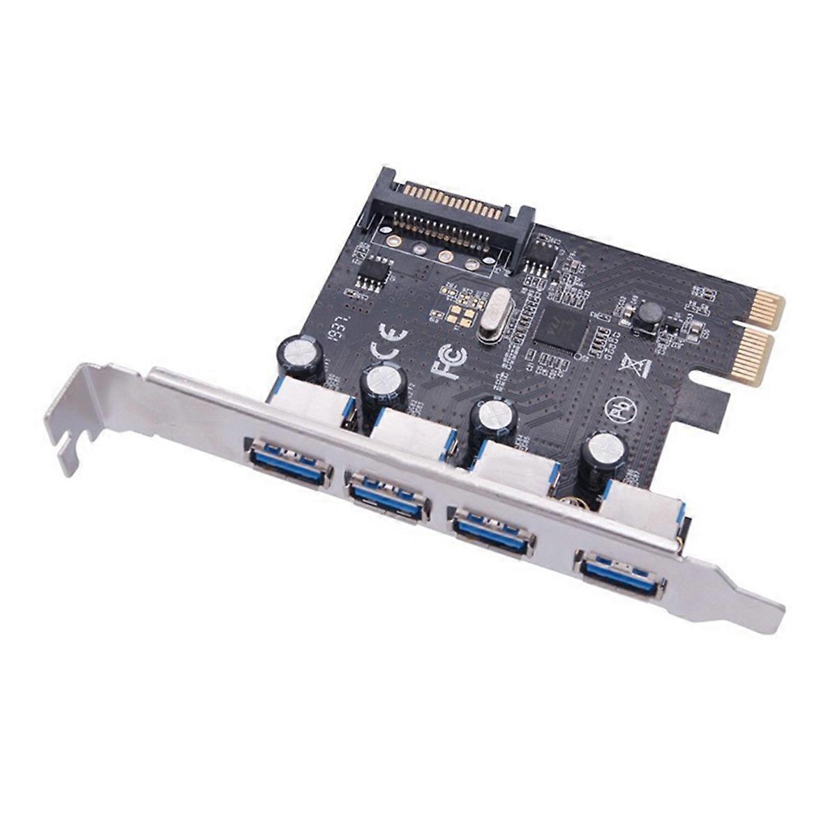 PCI-E to USB 3.0 Expansion Card 4 Port PCIE USB3.0 Desktop Expansion Card Adapter 5Gbps Power for PC
