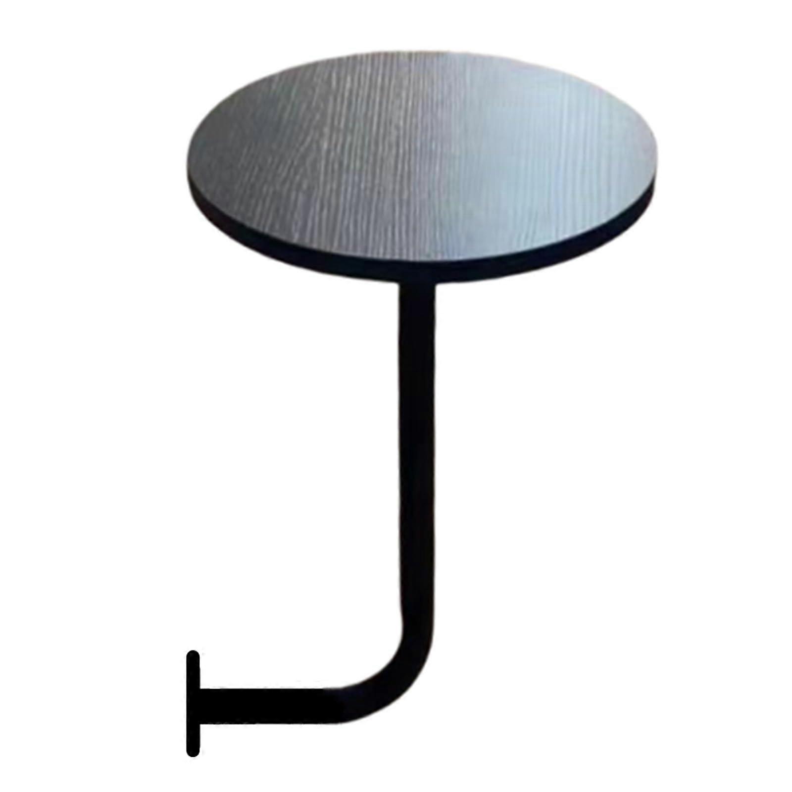 Wallmounted round table for caf home, black spacesaving design 35cm