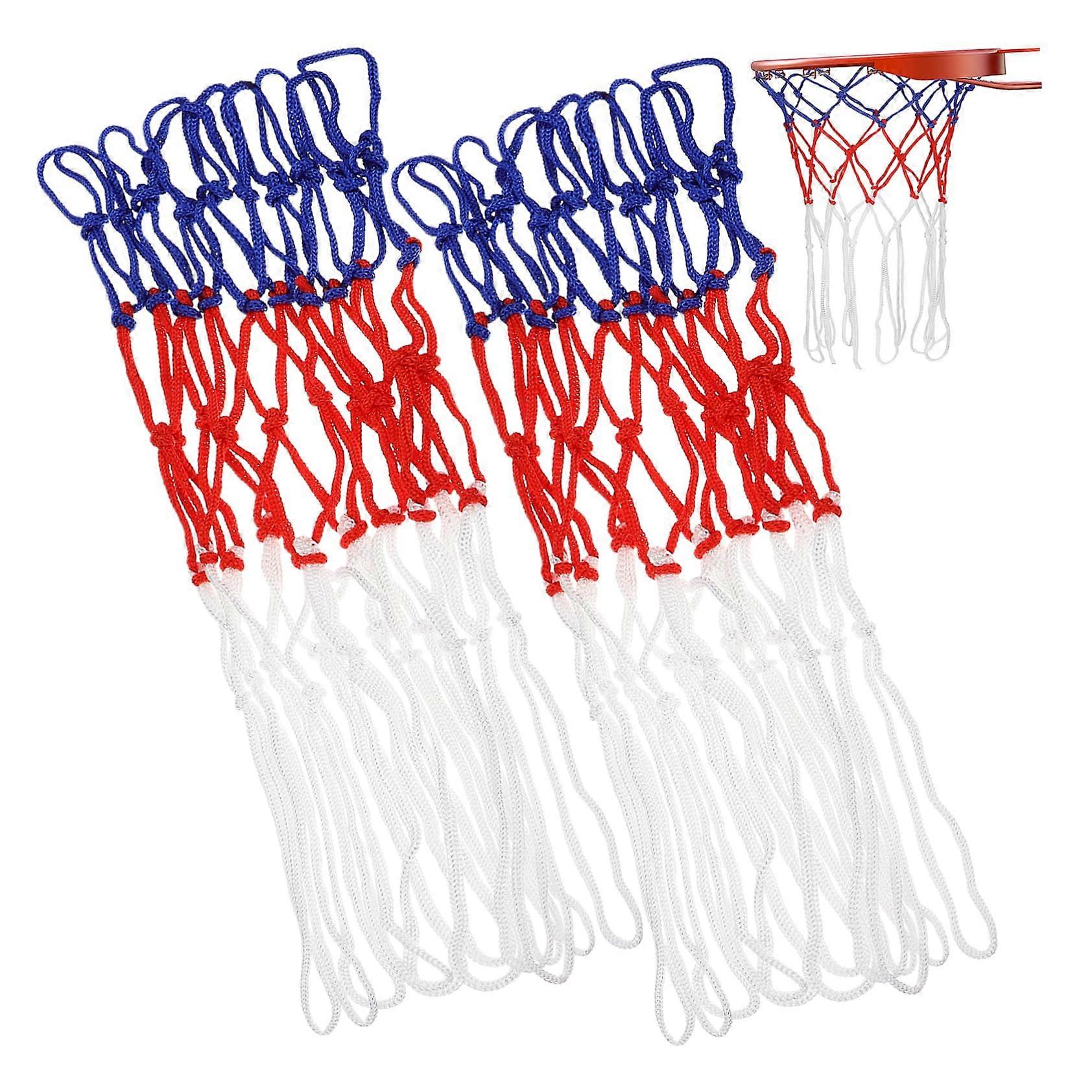 Basketball Net 2-Piece Indoor Outdoor Weatherproof Durable Net For Parks And Schools High Load Capacity