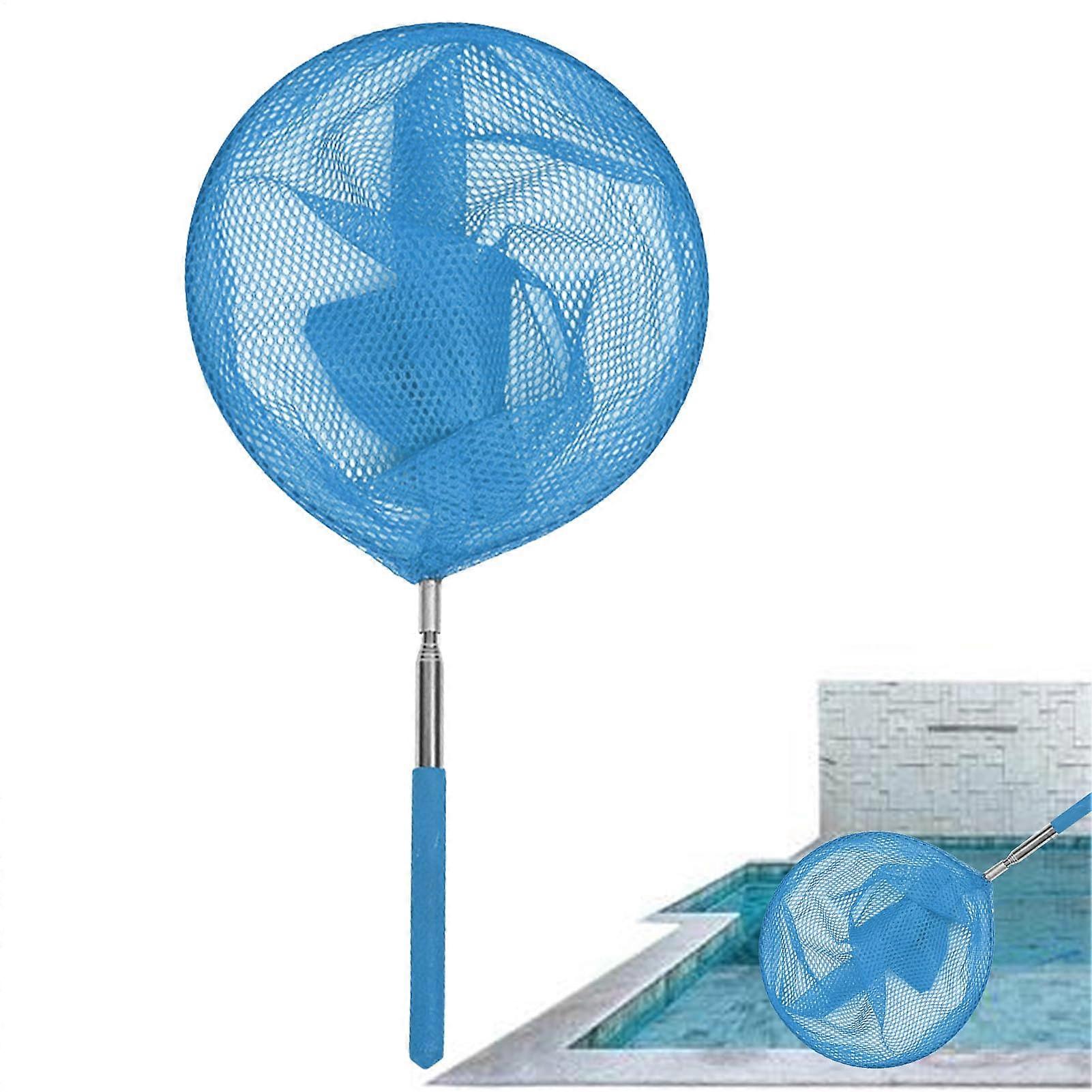 Landing Net with Telescopic Pole, Pond Net, Stainless Steel for All Ages