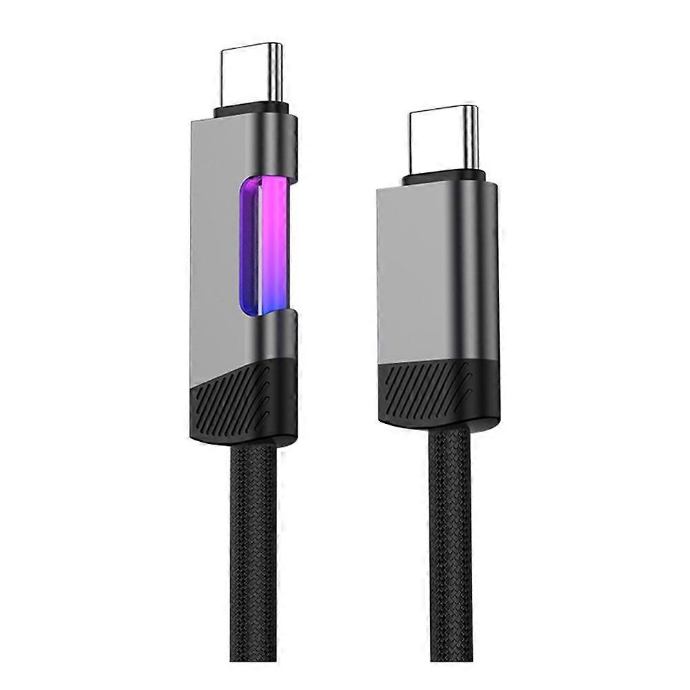 RGB Fast Charging Cable 2m 120W 6A Type-C to Type-C Charge Cable