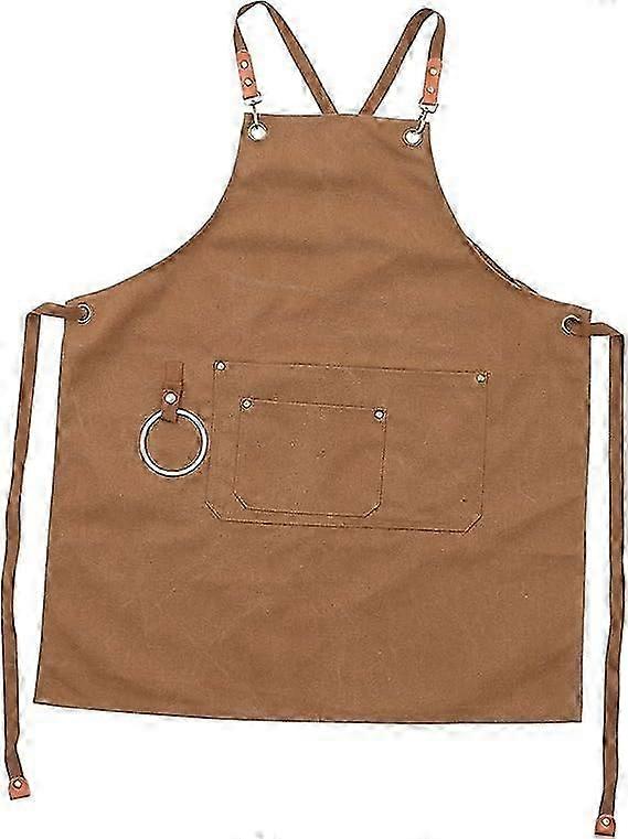 Canvas Work Apron for Adults Universal Gift Light Brown