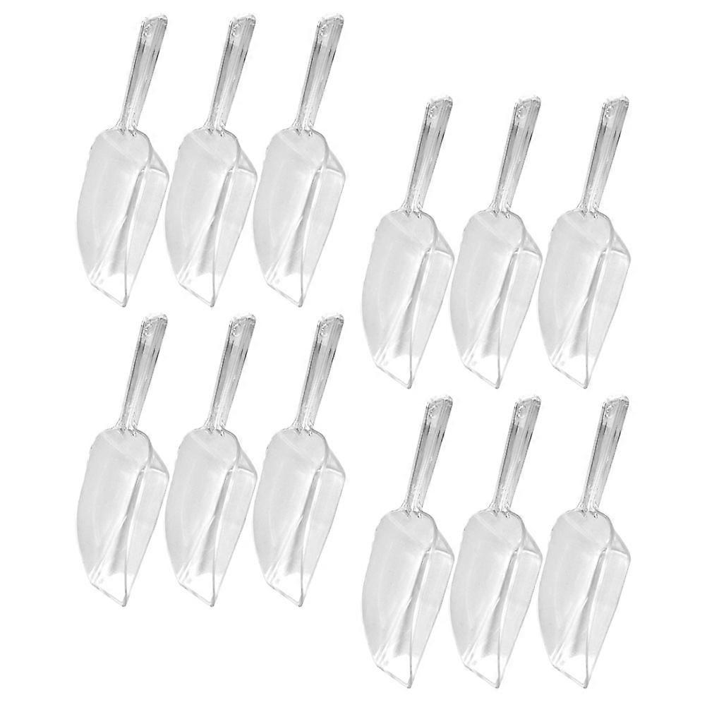 Plastic Flour Scoops Kitchen Utensil Transparent Ergonomic Handle Measuring 12Pcs