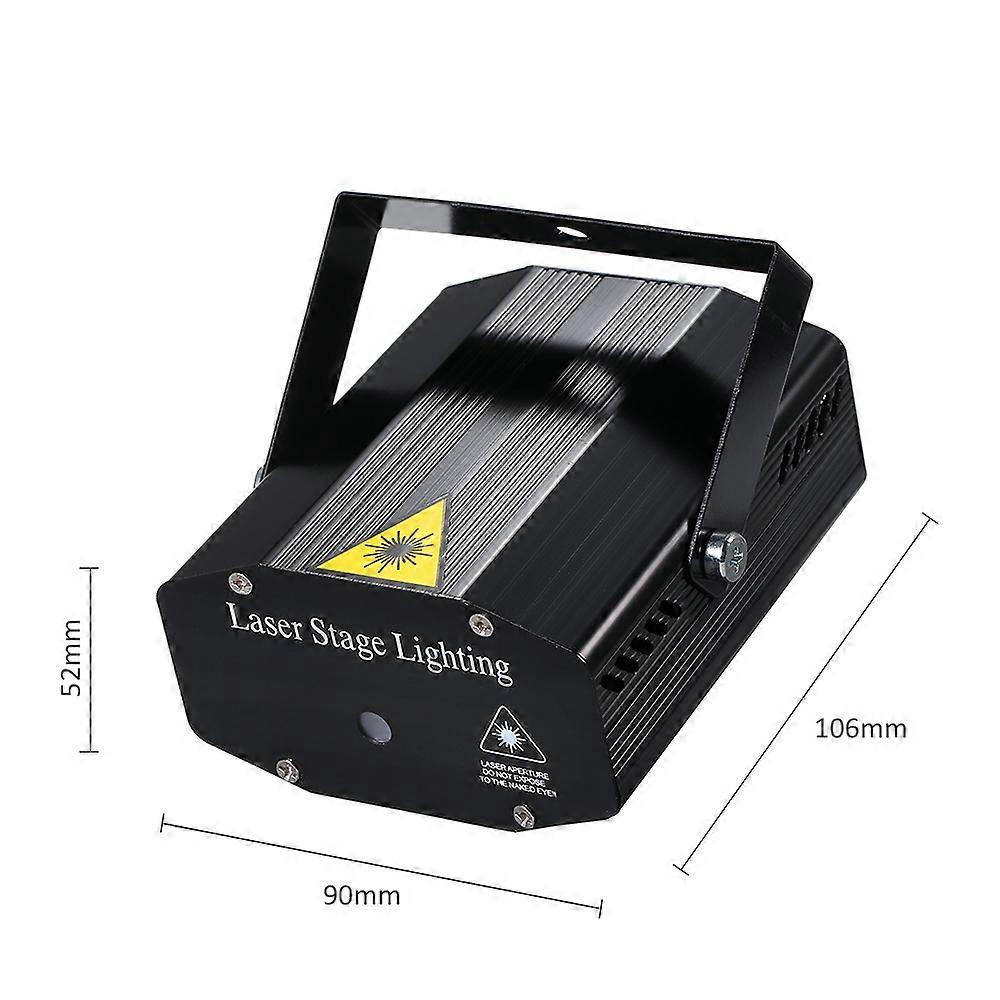 LED Mini Stage Light with Tripod, Red & Green Lasers, 90x52x106mm