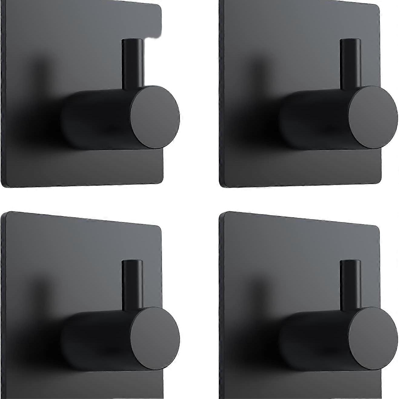 Self-adhesive stainless steel hooks, multi-quantity combination, suitable for kitchens and bathrooms