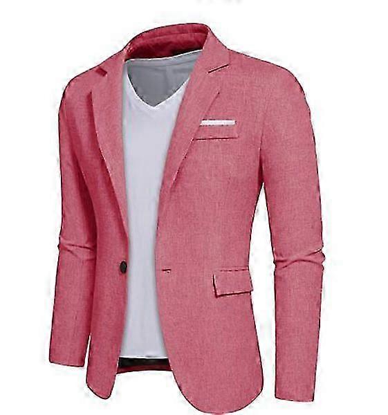 Men's Casual Blazer One Button Slim Fit Blazer