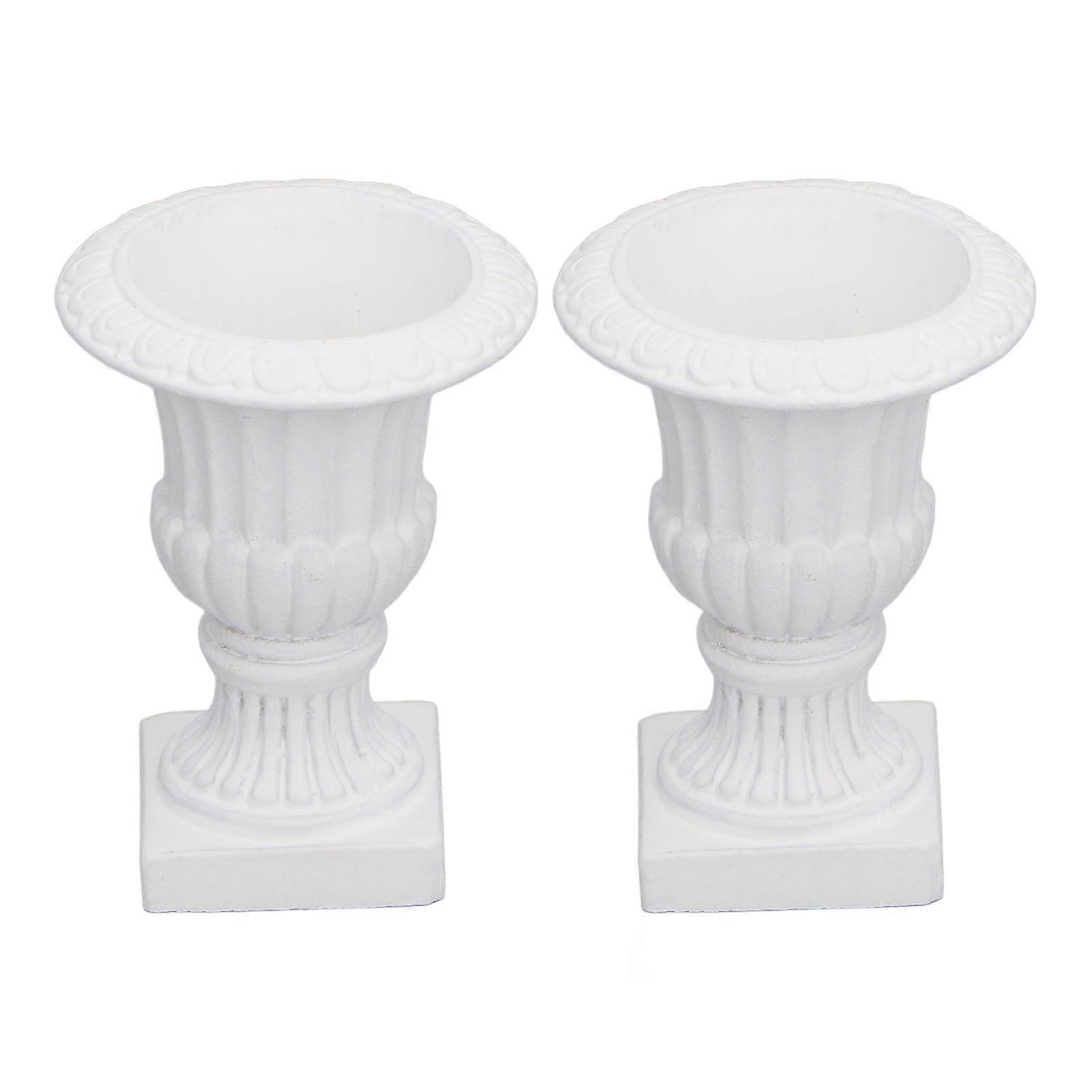 2pcs 1:12 Scale Mini Roman Column Planters Resin 4.6cm Decor