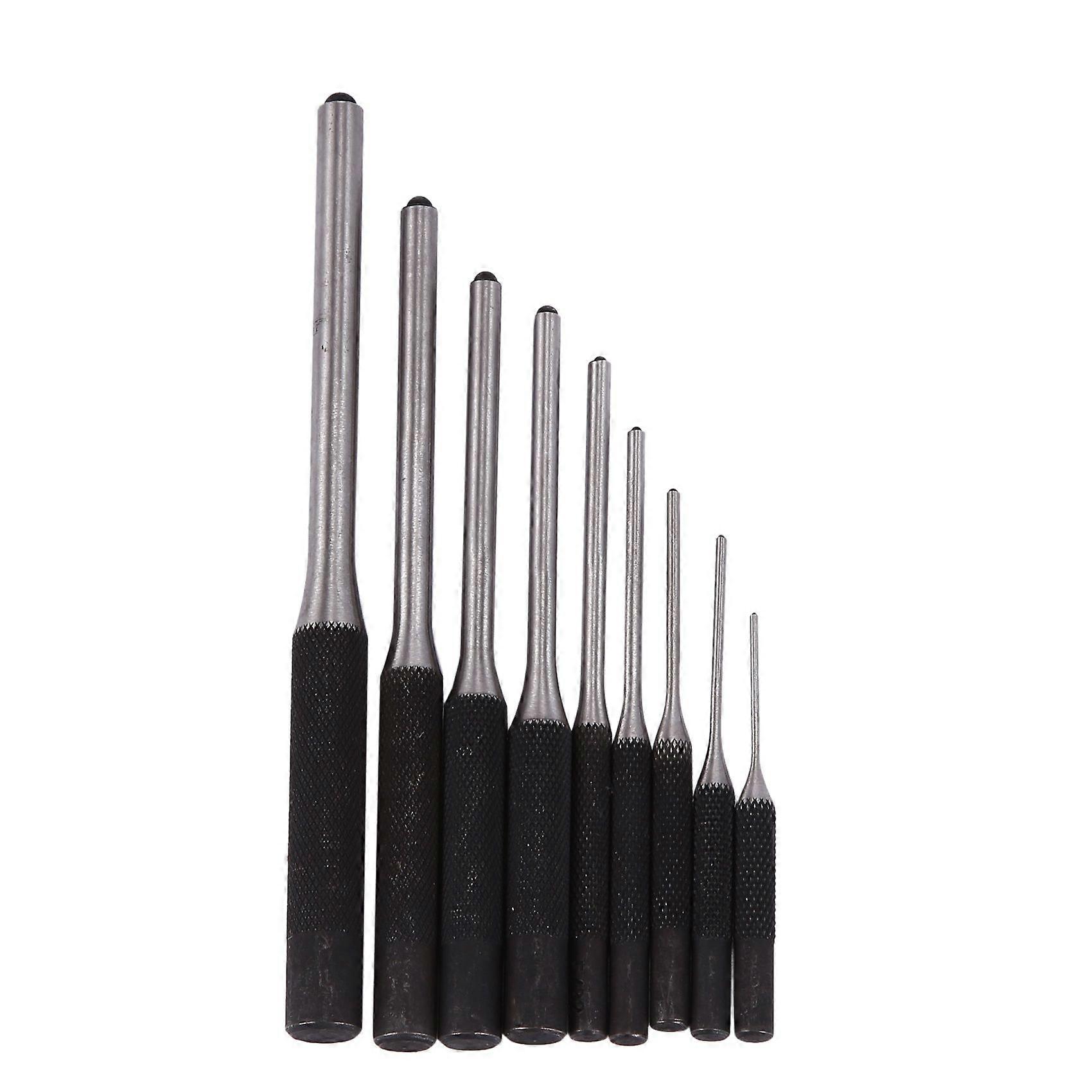 9-Piece Set-Up Punch Round Punch Pieces Roll Pin Punch Set Tool Catch Roll Pin Punch Tool Kit