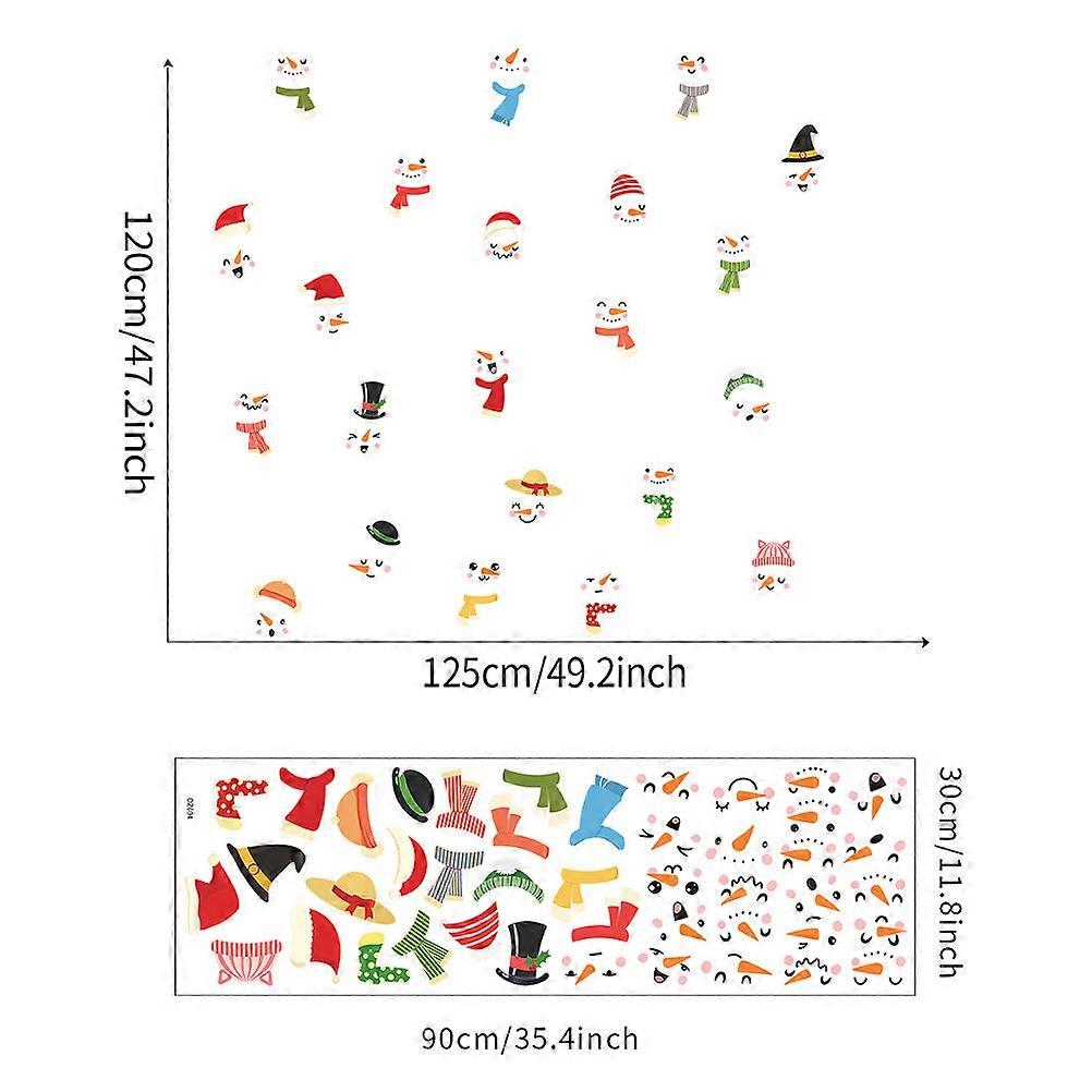 Christmas Wall Stickers Xmas Glass Window Decal for Decoration Use 1 Sheet