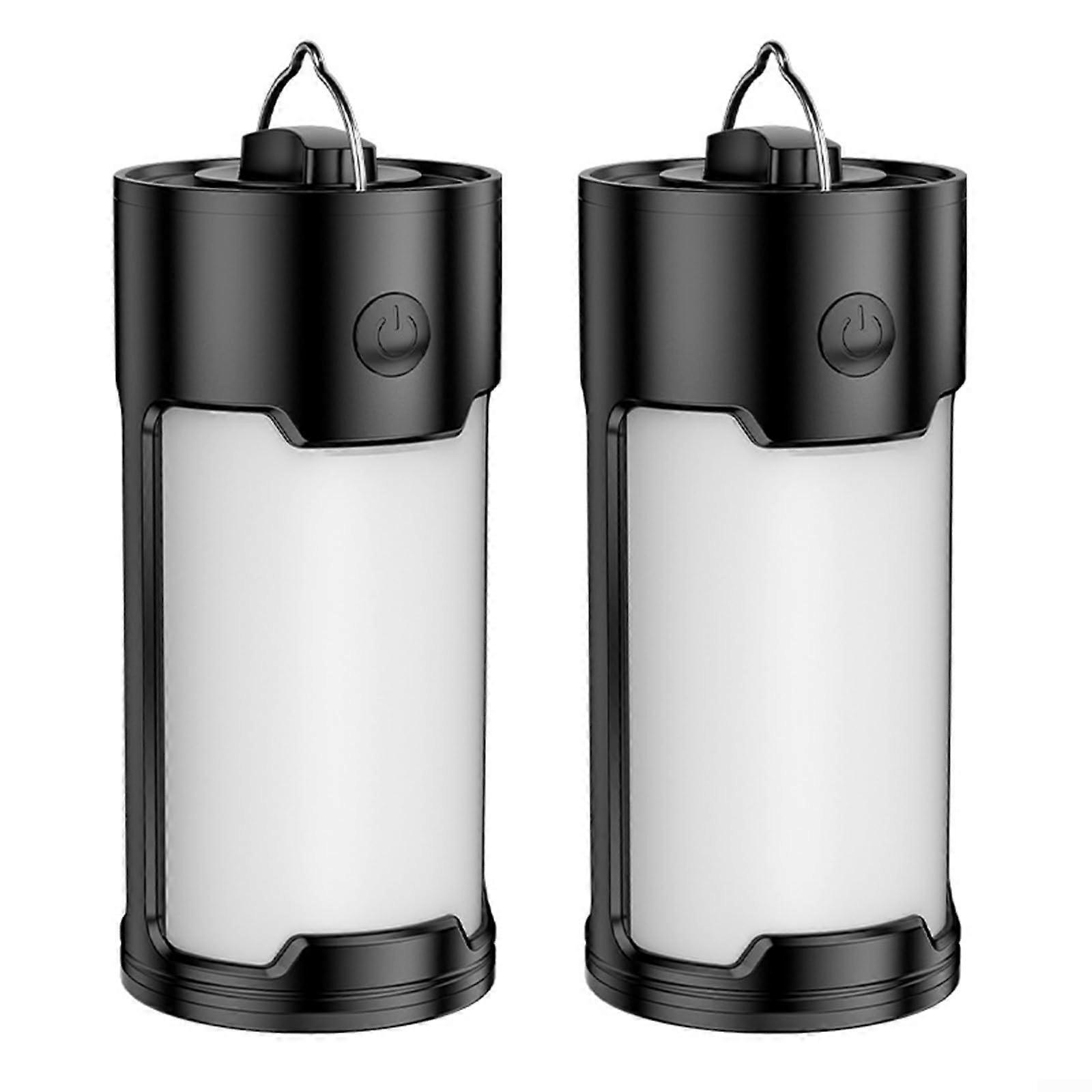 Portable LED Camping Light 800 Lumens Battery Powered IPX45 Waterproof Lantern With 2 Modes For Hiking And Fishing