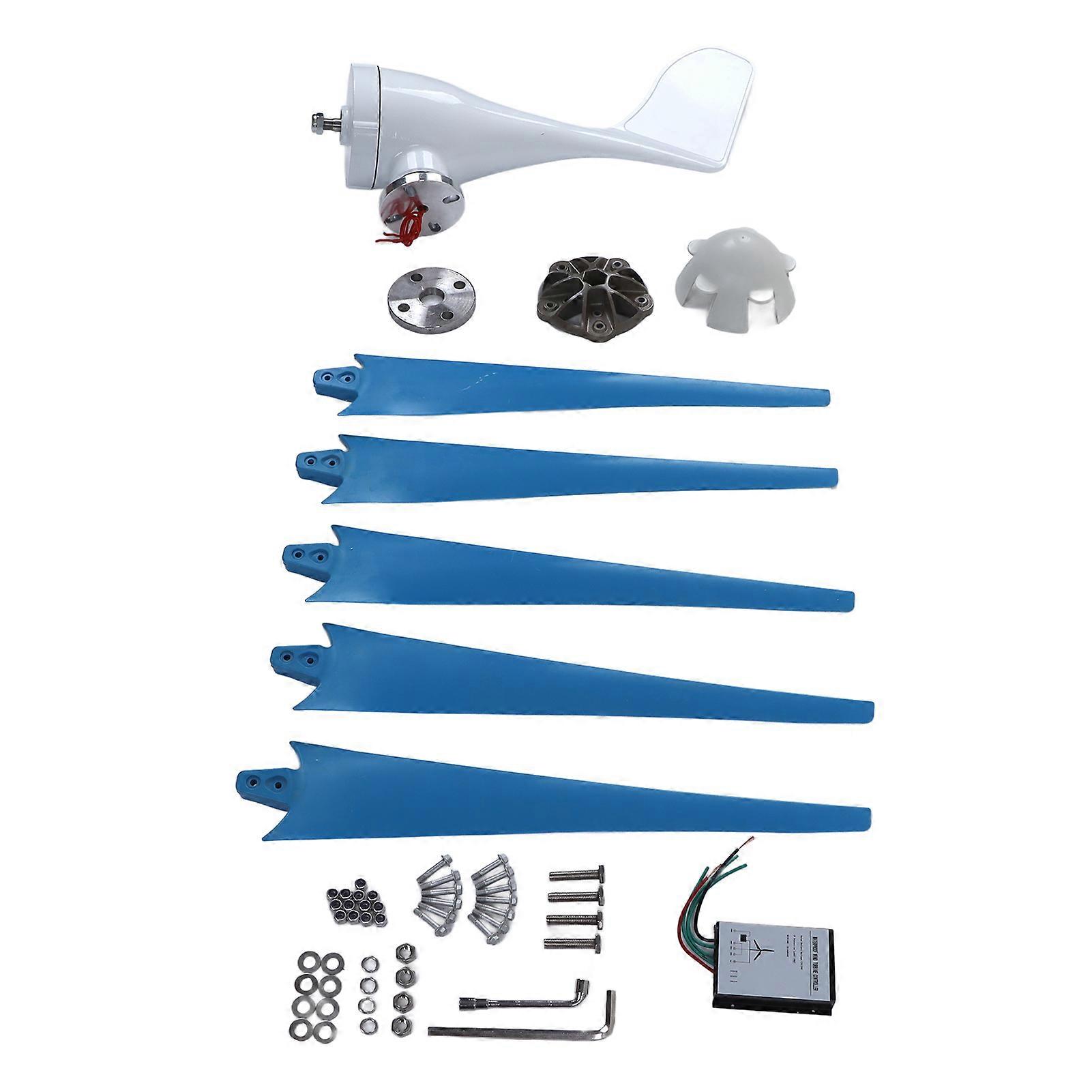 200W 5-Blade Wind Turbine Generator with Auto Wind Direction 1.3m