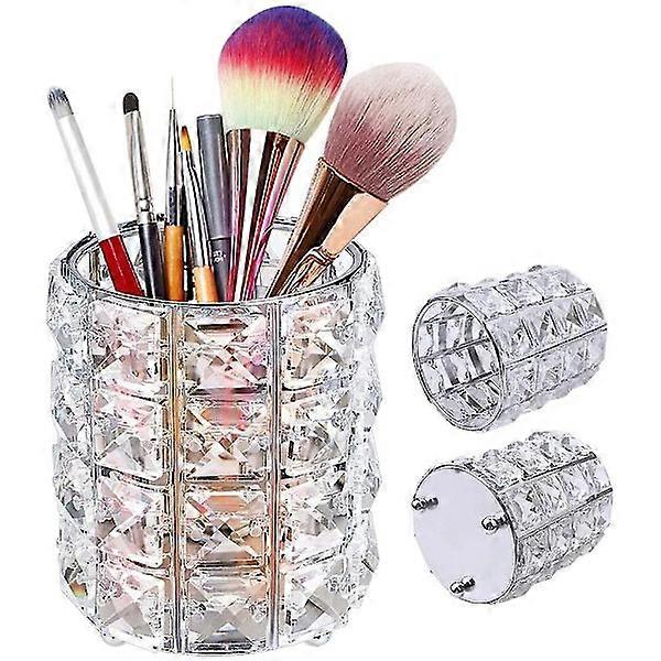 メイクアップ収納ブラシホルダー、クリスタルラウンドメイクアップオーガナイザーブラシホルダーブラシホルダーメイクアップ。