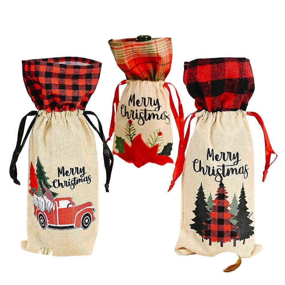 Wine bottle decorations, three styles including red carnations, with diverse specifications and unique designs