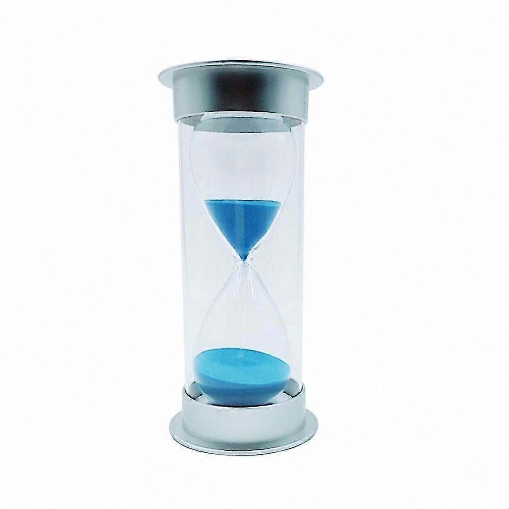 Blue and Silver Sand Timer Hourglass for Kitchen Use, 45-Minute Duration, Elegant Time Tracker Tool