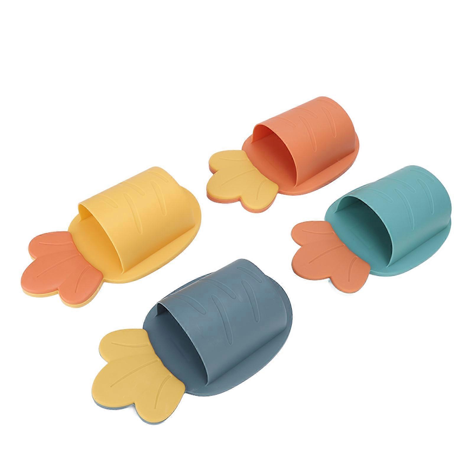 4pcs Wall Mounted Bathroom Storage Rack ABS Boxes 21.5x12.5x6cm